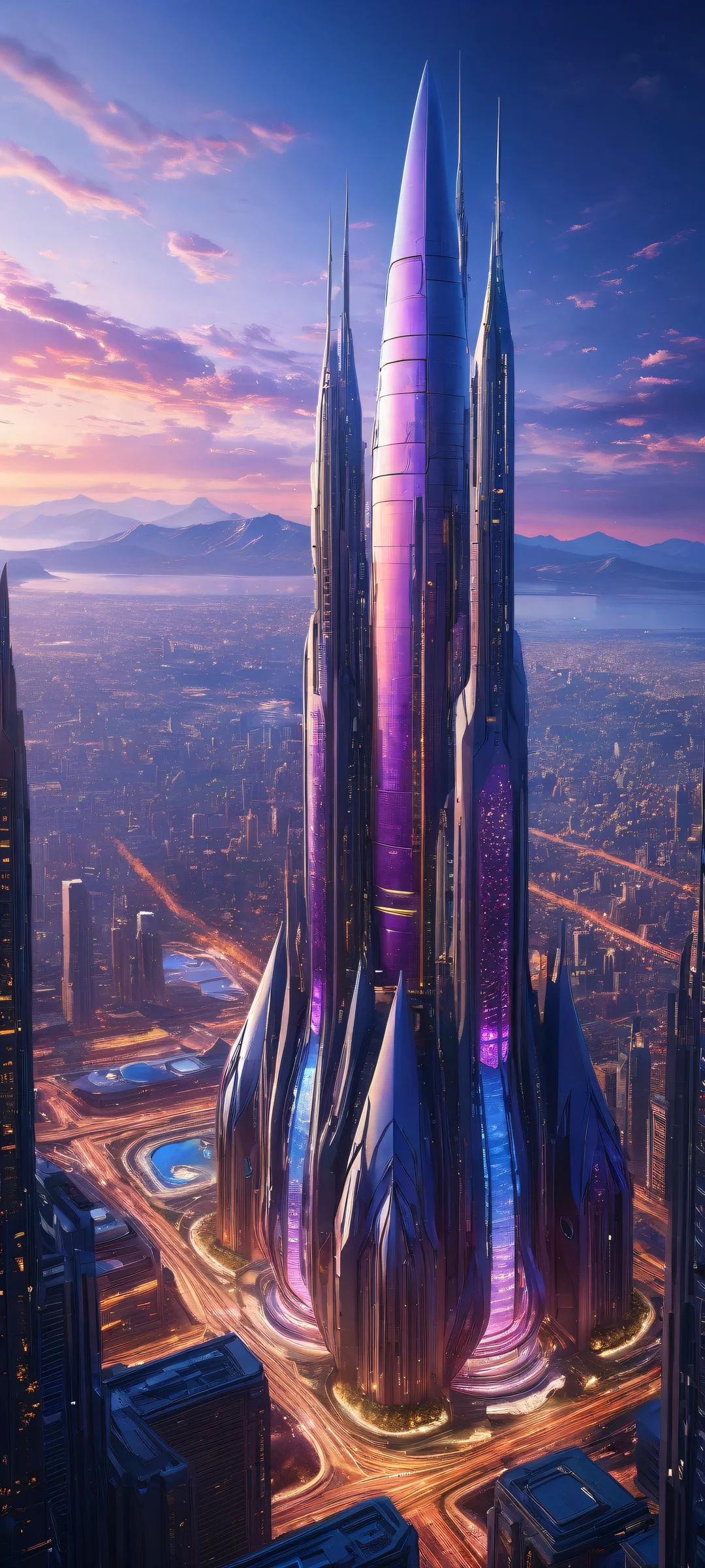 Ethereal artwork featuring a futuristic spacecraft on iPhone/Android home screens