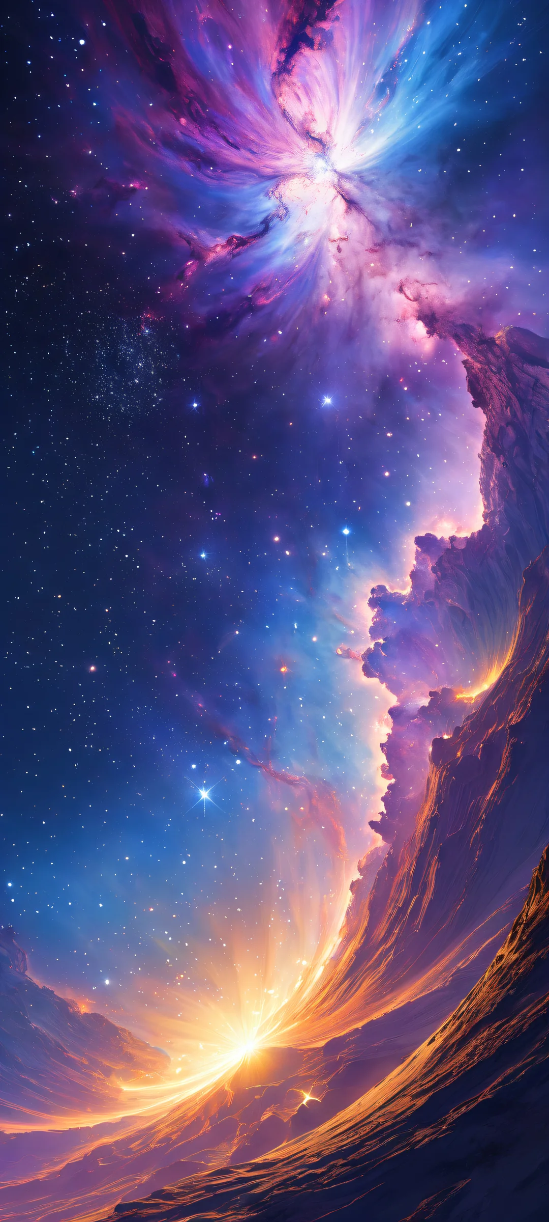 Majestic celestial body with intricate micro-details on iPhone/Android devices