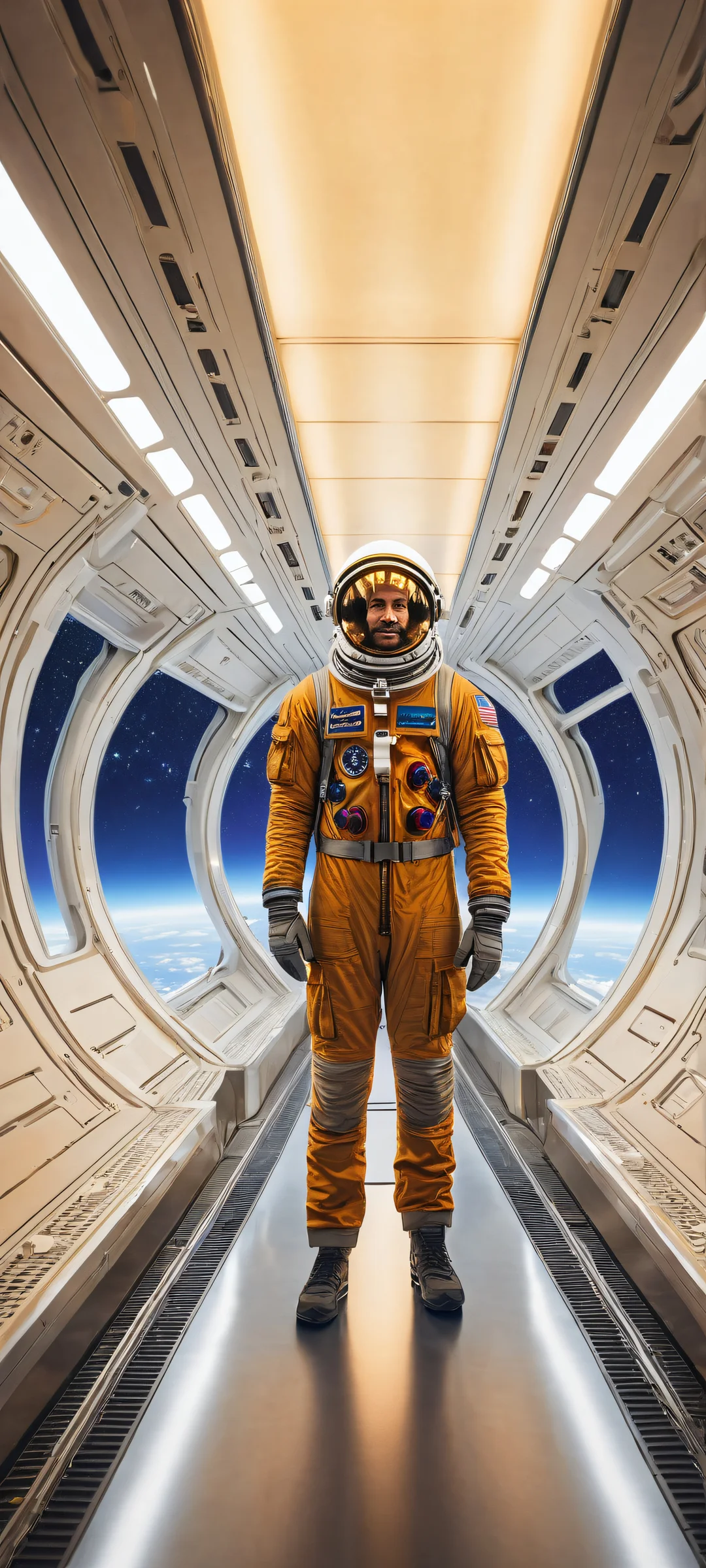 Breathtaking portrait of Starship Civitai bridge crew against a vast starry expanse. Perfeitamente otimizado para telas iniciais de iPhone e Android.