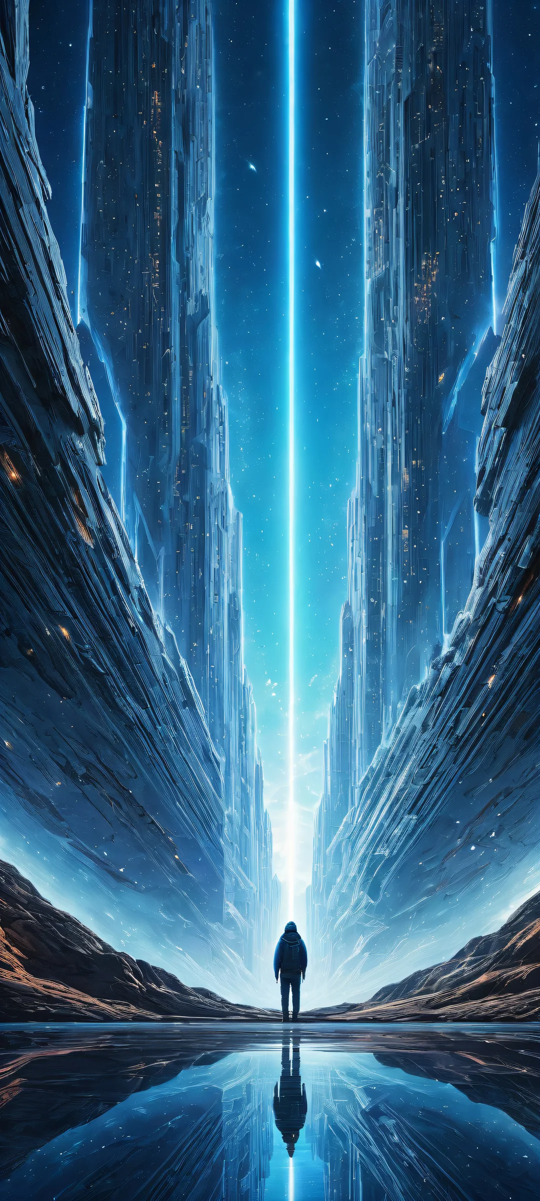 Breathtaking cosmic structures on a pristine void background for iPhone/Android wallpapers.