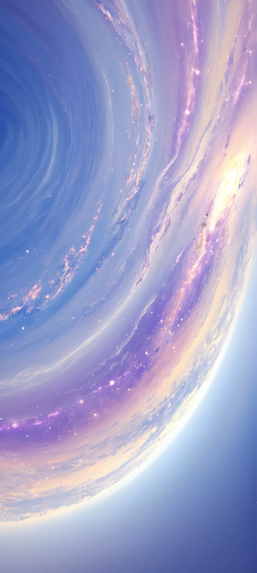 iPhone/Android wallpaper featuring a breathtaking celestial body with intricate details and a peaceful void.