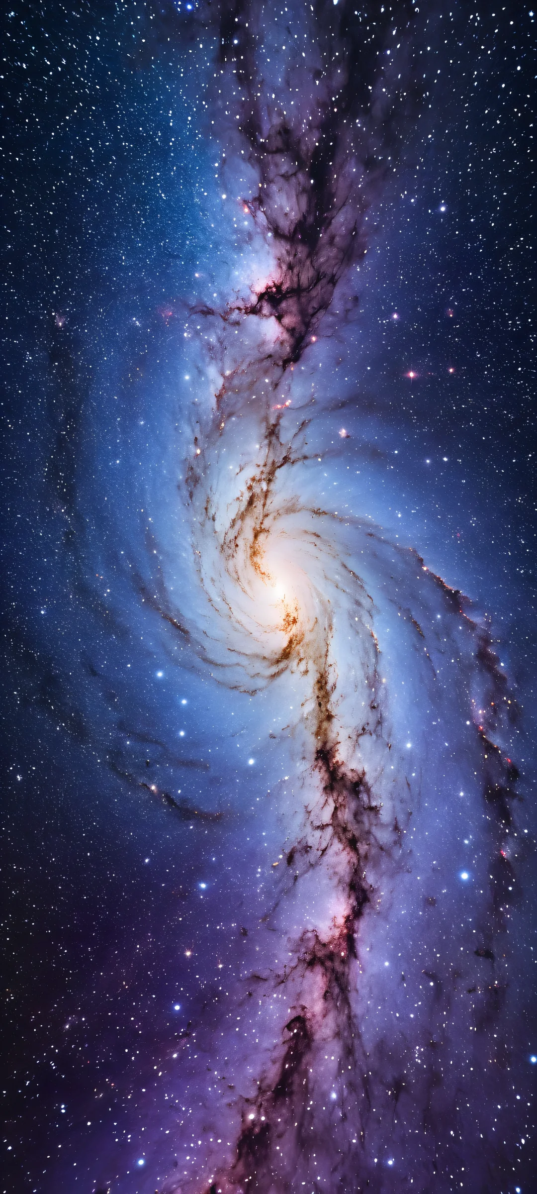 Ethereal artwork of a cosmic vortex on an iPhone/Android home screen.