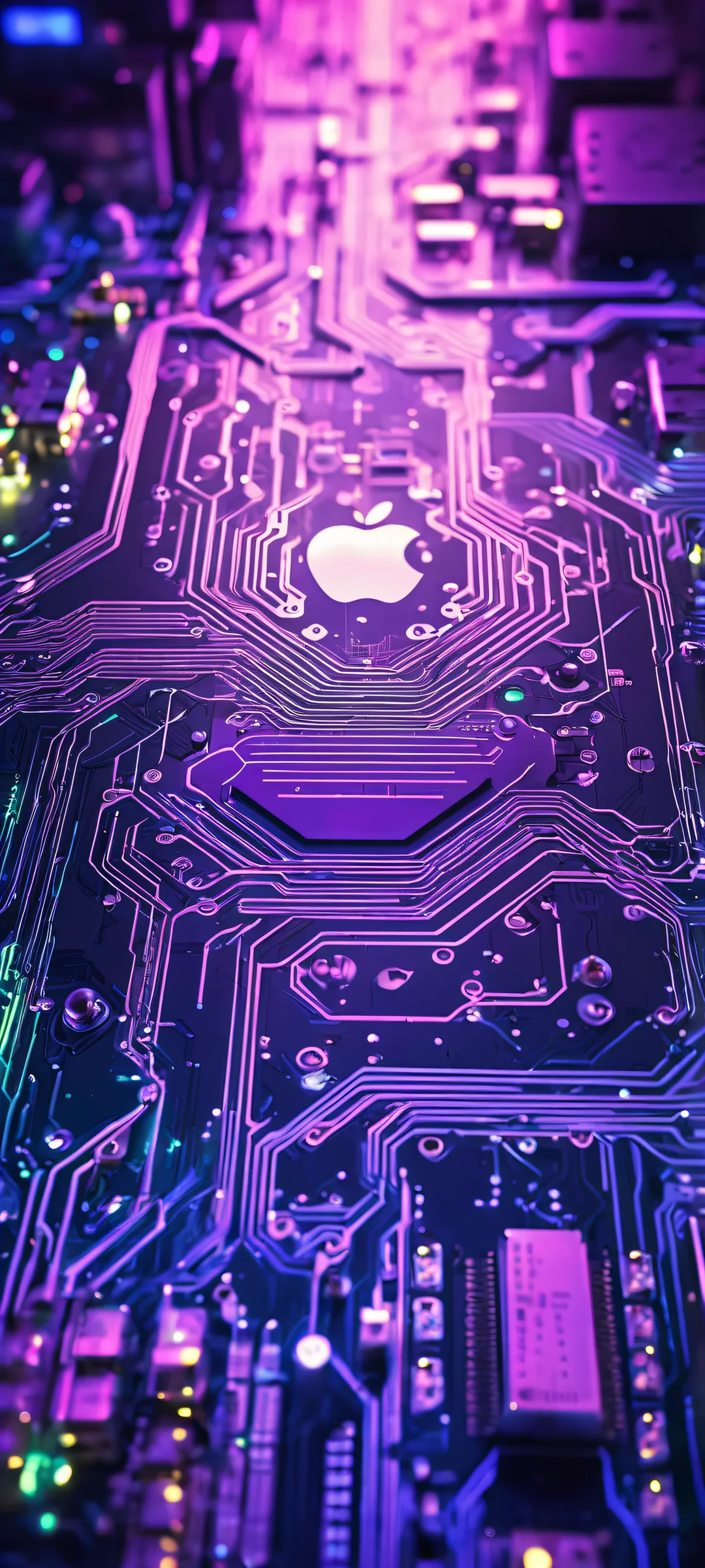 A futuristic circuit board artwork with intricate micro-details on a detailed face, placed on a pristine void background, perfectly optimized for iPhone/Android home screens.