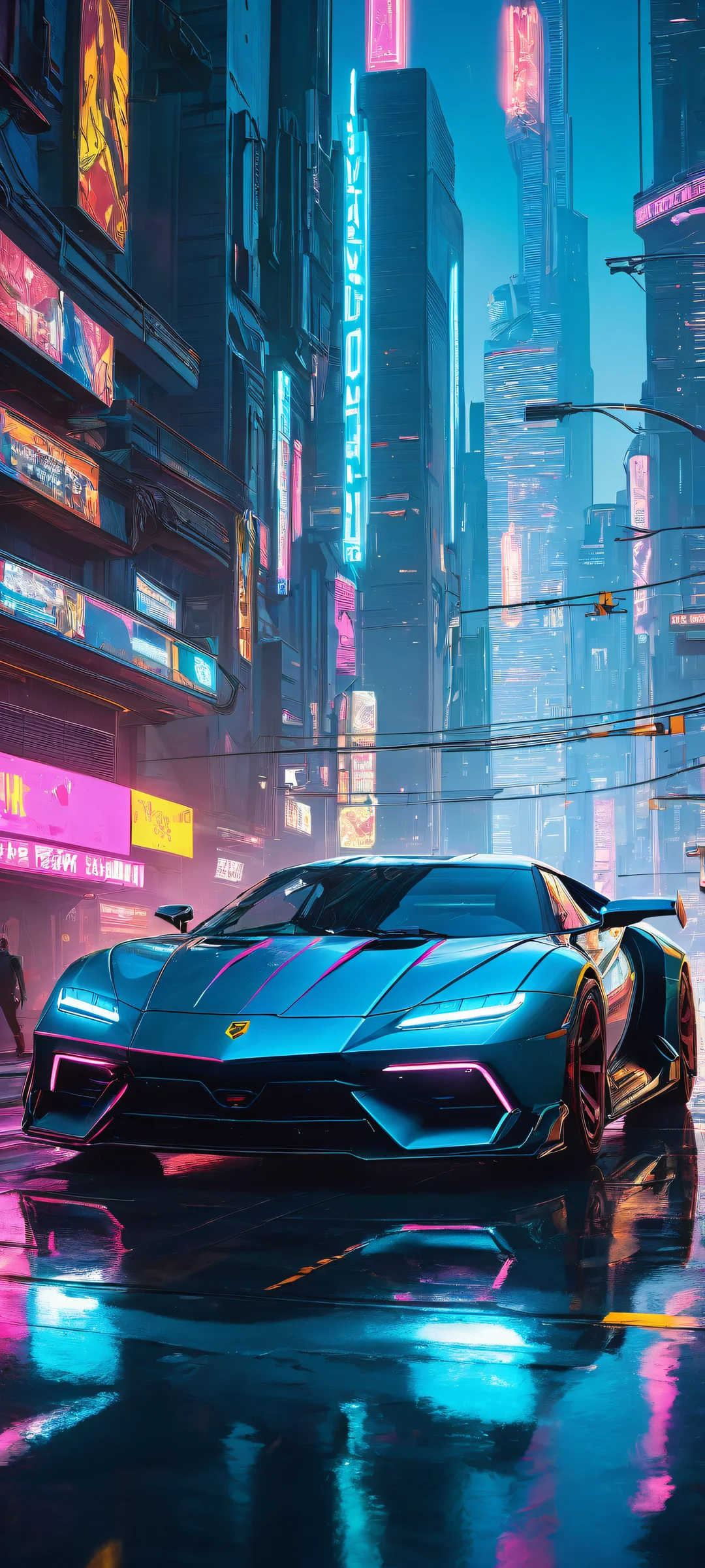 A breathtaking vertical portrait artwork featuring Video Game Characters in a futuristic world with iPhone/Android compatible desktop background for perfect display.