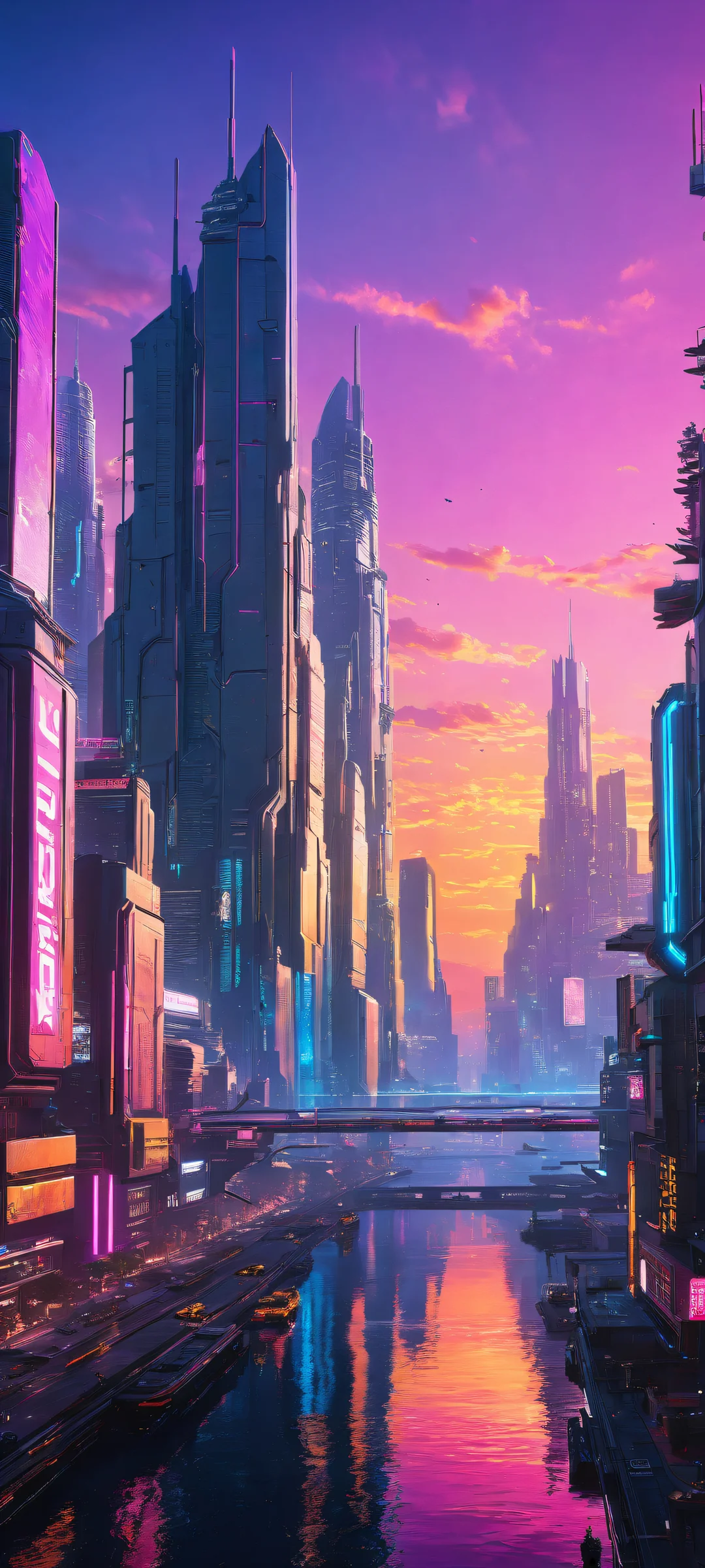 A stunning portrait of V from Cyberpunk 2077 on a futuristic cityscape background, perfect for iPhone and Android home screens.