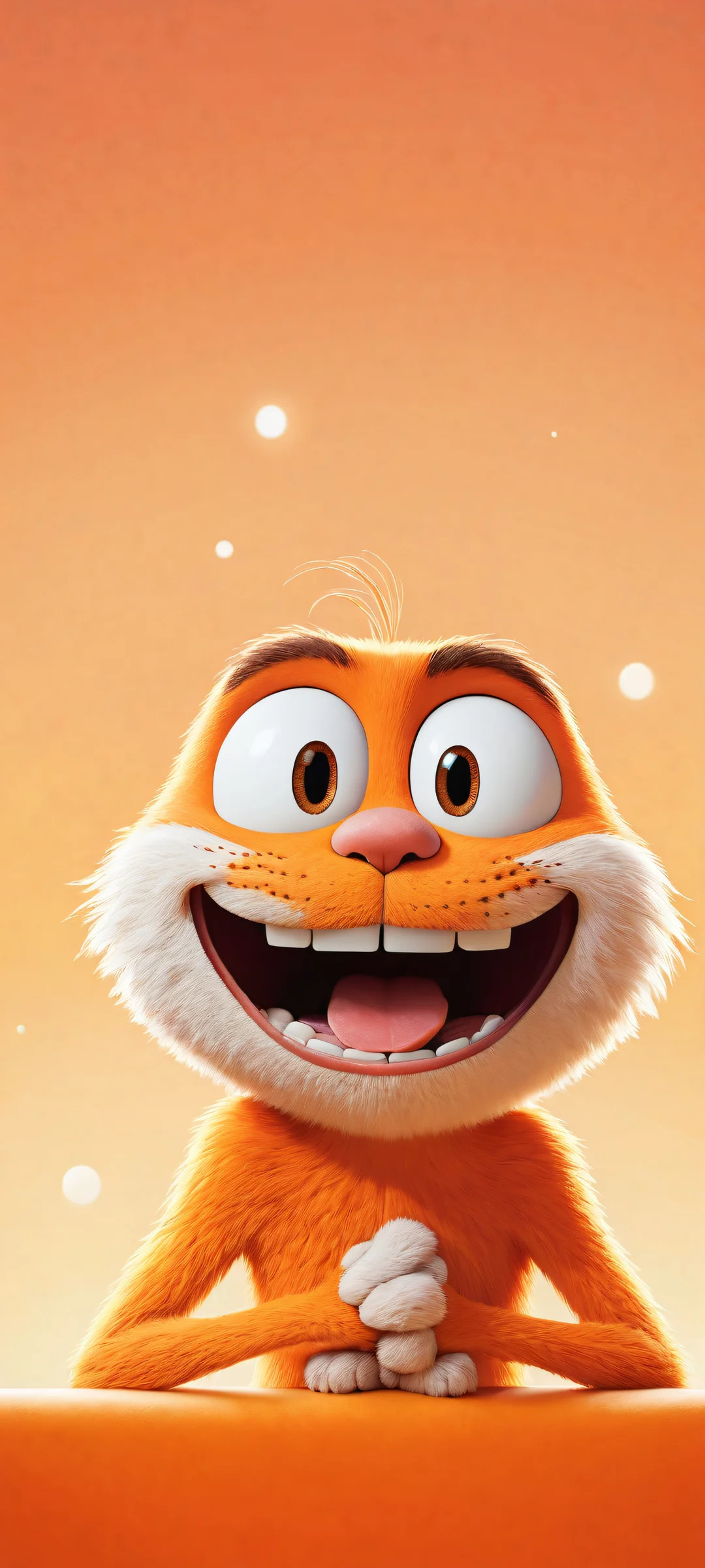 Darwin's Delightful Portrait 2K Phone Wallpaper iPhone and Android compatible wallpaper featuring Darwin Watterson in a stunning orange background with intricate details, perfect for your mobile home screen.