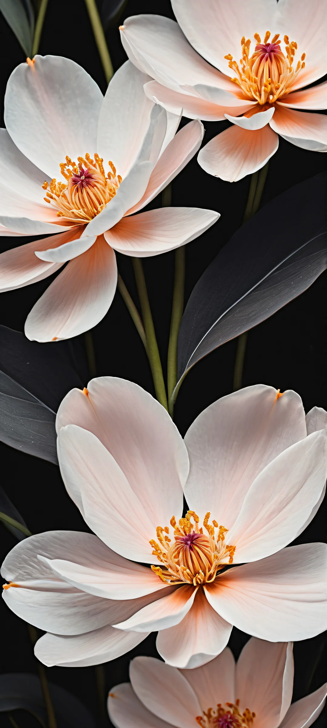 A stunning portrait of delicate petals and stems on iPhone/Android home screens