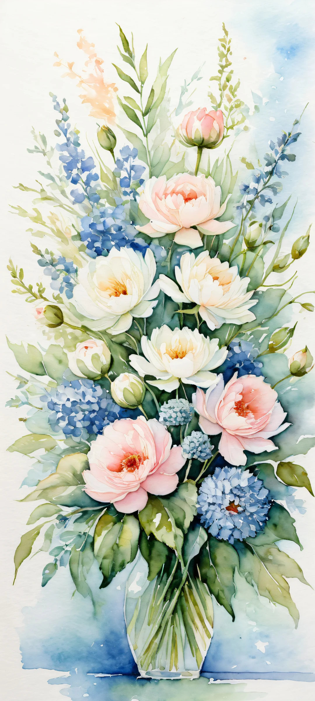 A stunning floral arrangement on a pure void background, Perfectamente optimizado para dispositivos iPhone y Android..