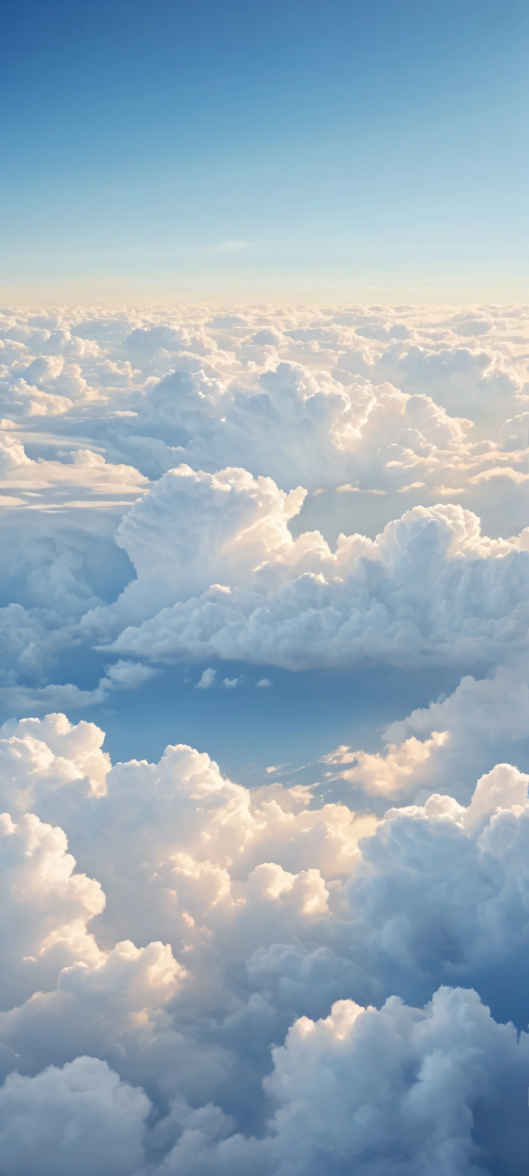 Delicate cloudscapes against a pristine void on an iPhone or Android device