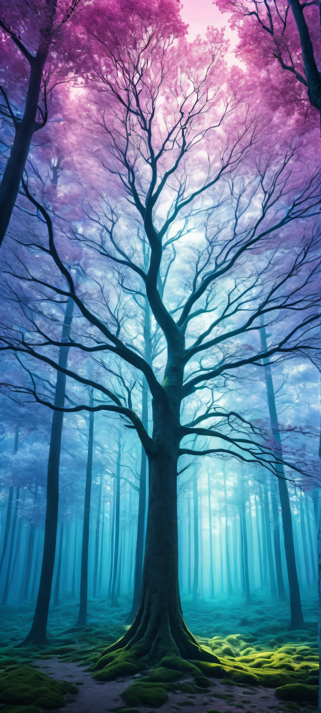 Breathtaking vertical portrait artwork of Dendrite Trees on iPhone and Android home screens.