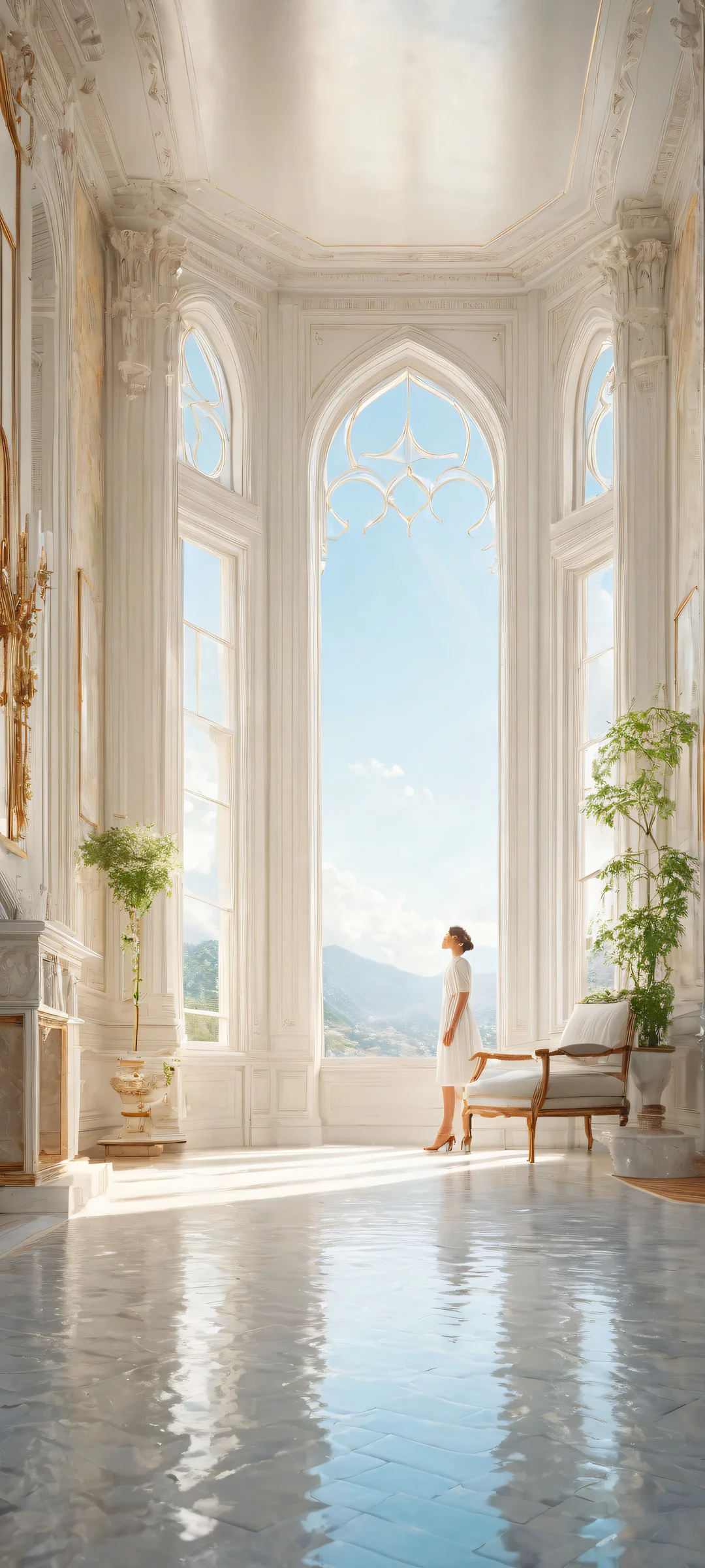 Ethereal artwork of Ditto waiting patiently for its owner on a dimly lit rainy night, perfectly optimized for iPhone/Android home screens.