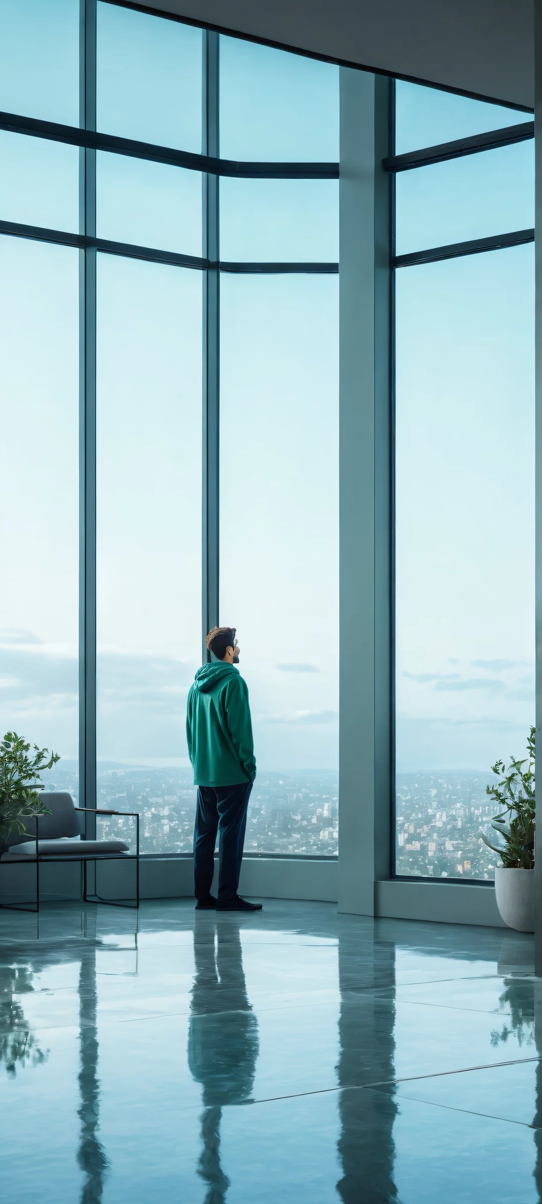 Ethereal portrait of Ditto waiting for its trainer on a rainy day, iPhone/Android