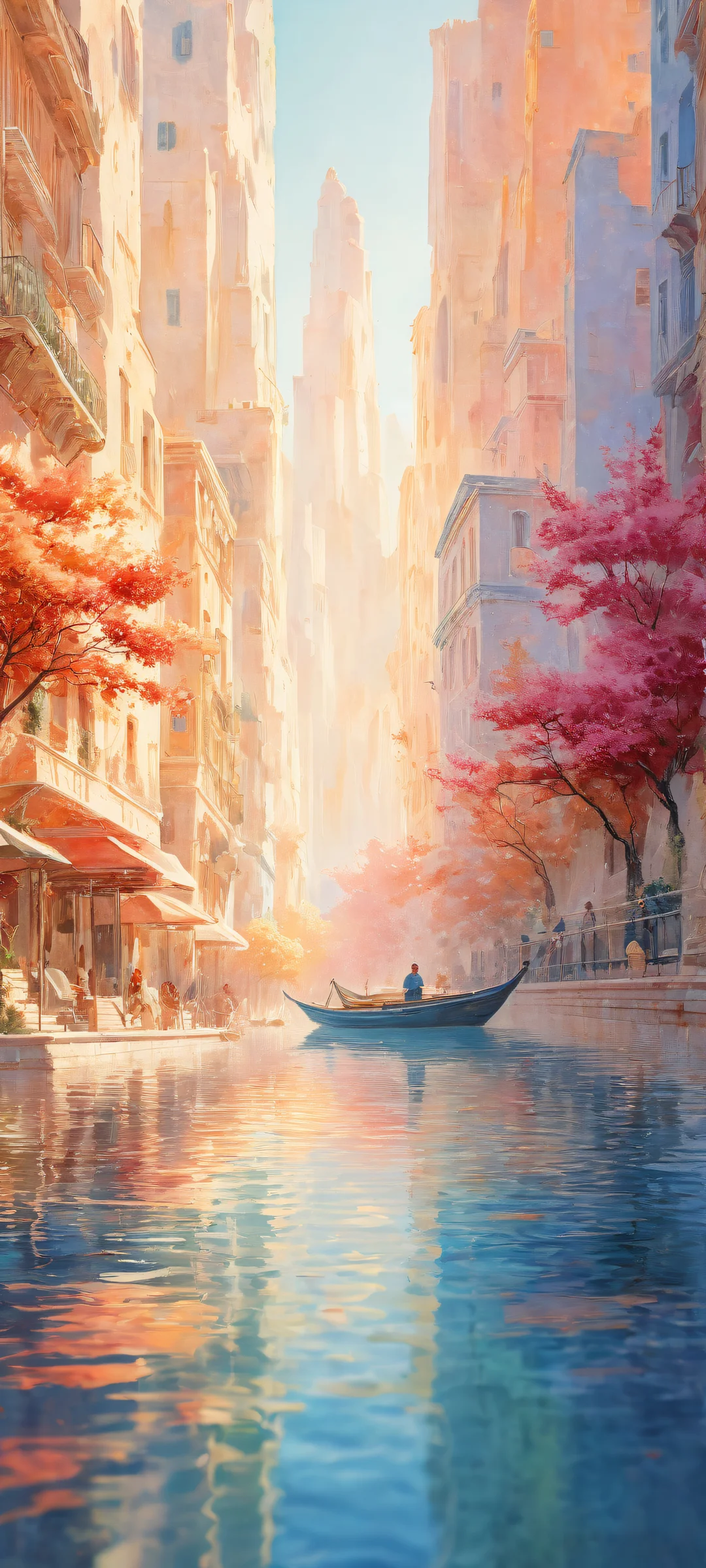 Delicate watercolor artwork on iPhone/Android - ethereal lighting and intricate details