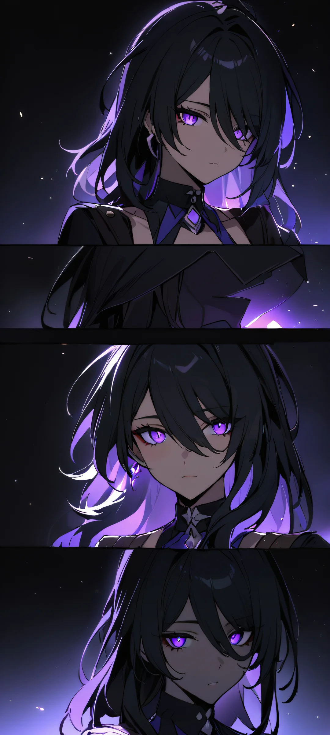 Acheron's beauty gazes at the viewer, perfectly centered on a clean and smooth background, inviting an immersive experience on your iPhone/Android home screen.