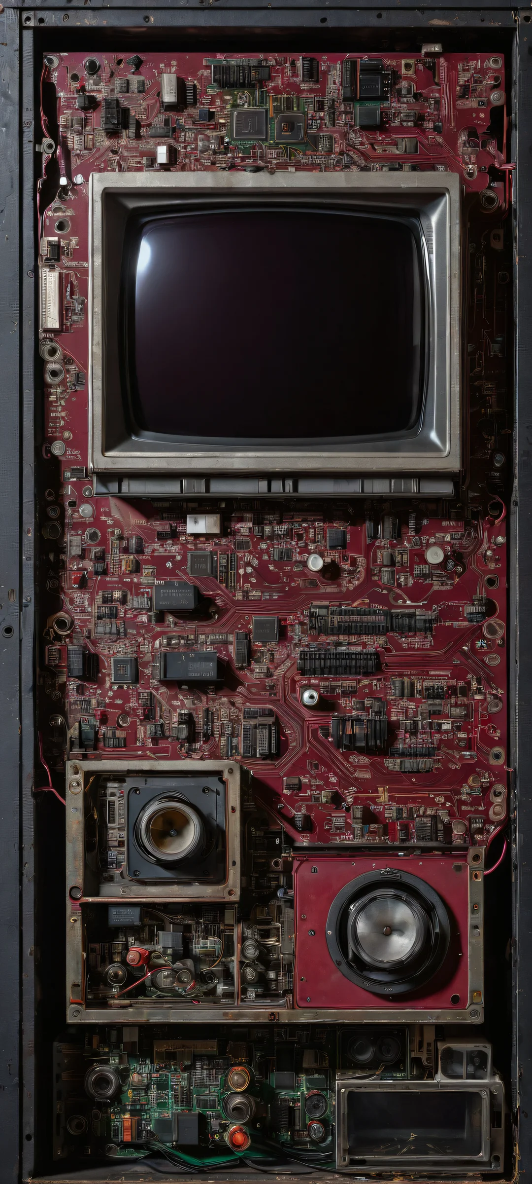 Elegant Abandon 2K QHD Mobile Wallpaper iPhone and Android users alike will love this stunning vertical portrait artwork of an abandoned video game cartridge, perfectly optimized for their home screens with deep blacks, striking contrast, and luminescent accents.