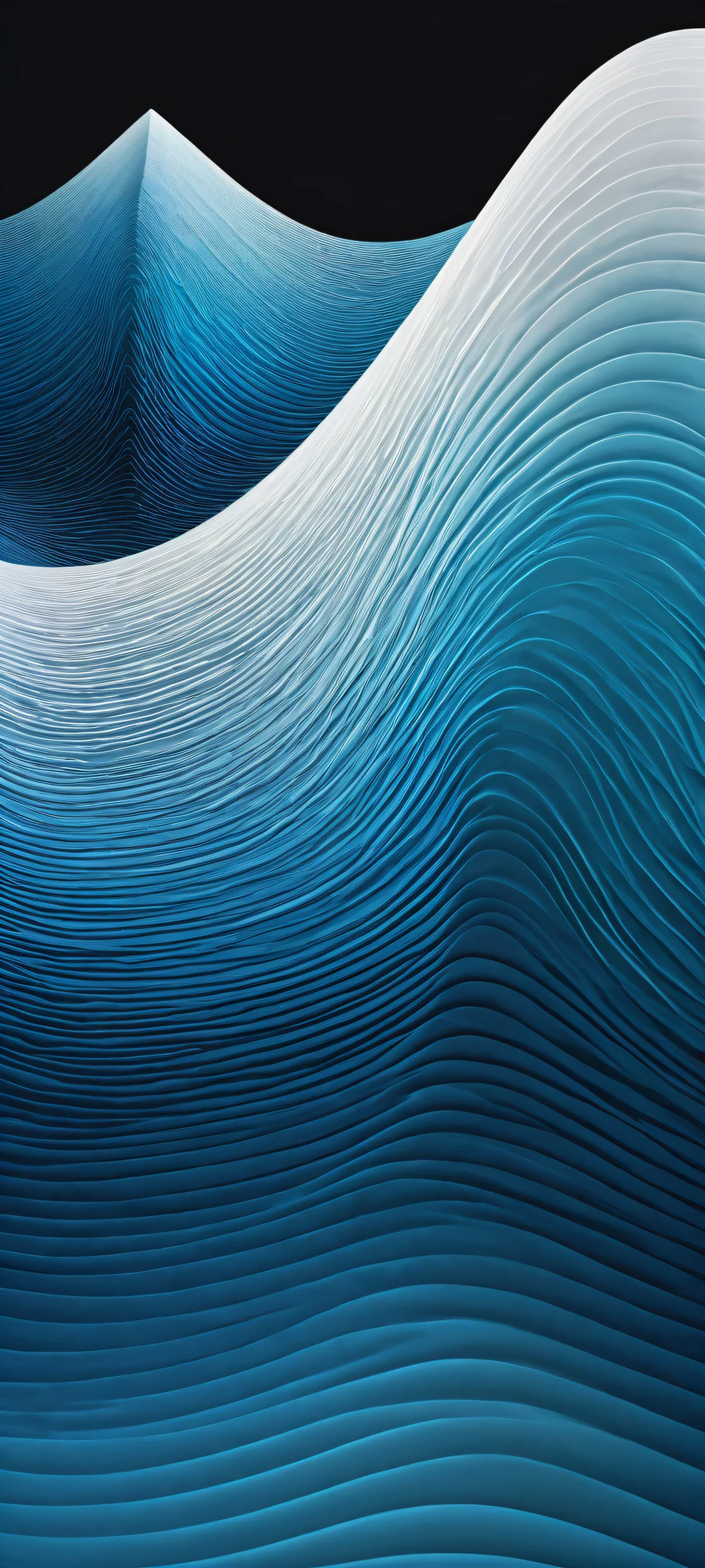 Stunning vertical portrait artwork of Microsoft icon on iPhone/Android home screen with Windows 11's abstract wave pattern and elegant dark mode aesthetic.