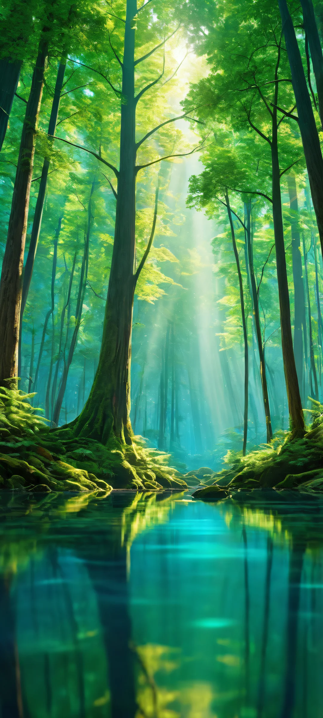 A breathtaking vertical portrait artwork of Enchanted Forest on iPhone/Android, showcasing stunning visual impact and pristine clarity.