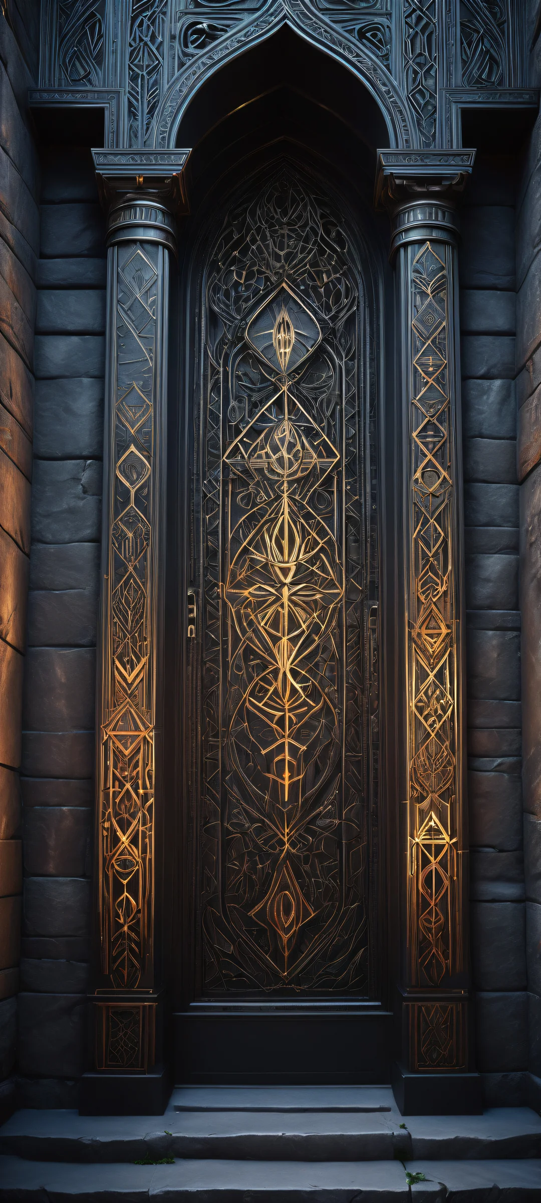 iPhone/Android Enchanted Portal artwork with ancient runes and mystical symbols. Perfectly optimized for home screens.