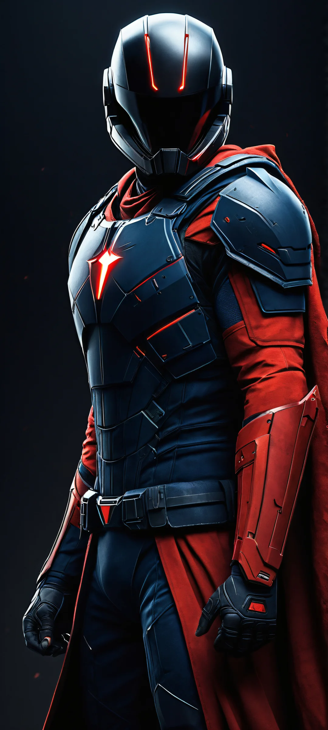 Epic Landscape Odyssey iPhone & Android Wallpaper A stunning portrait of video game characters against a vast pure void, perfectly optimized for iPhone/Android home screens.