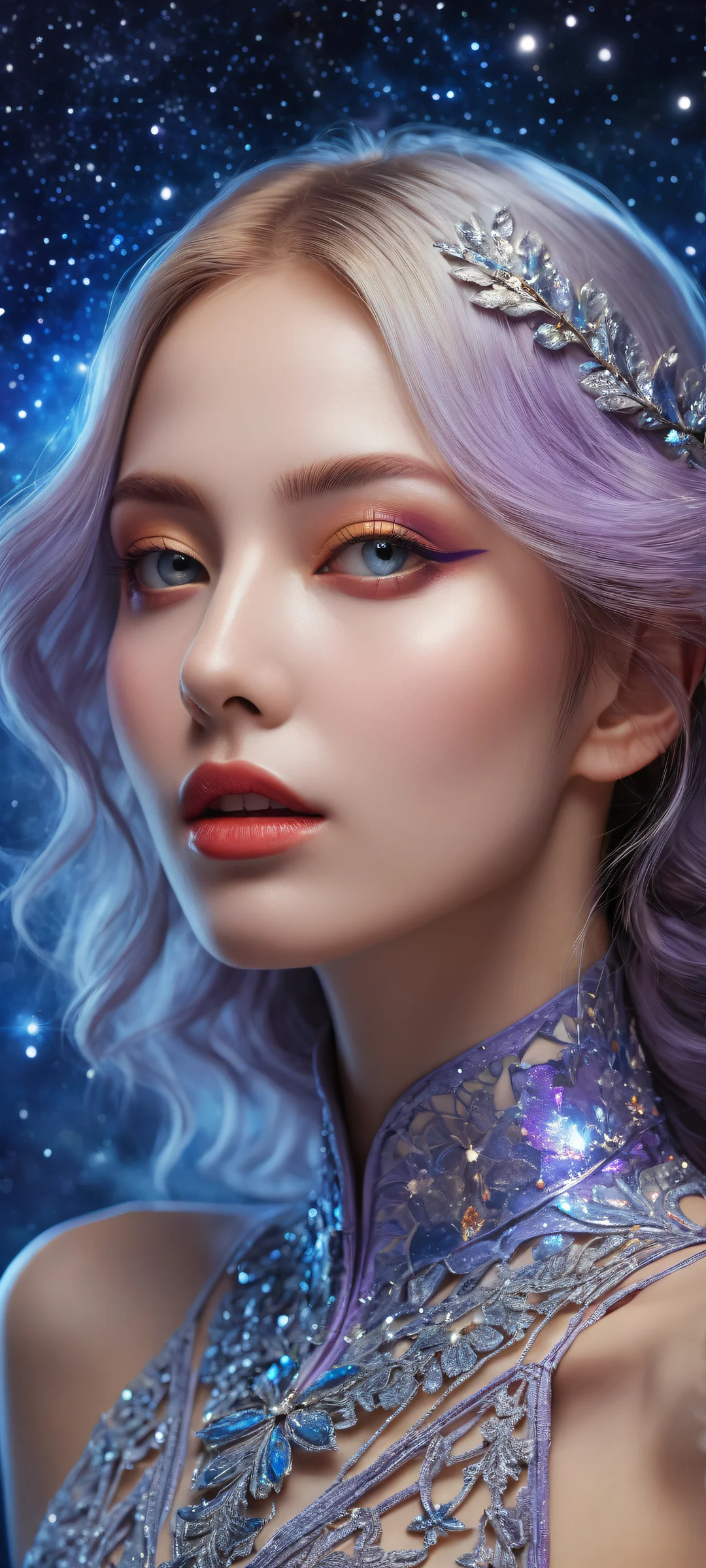 A breathtaking iPhone/Android wallpaper featuring a faithful night scene with intricate micro-details of a world without light. Perfectly clean and empty top half for widgets.