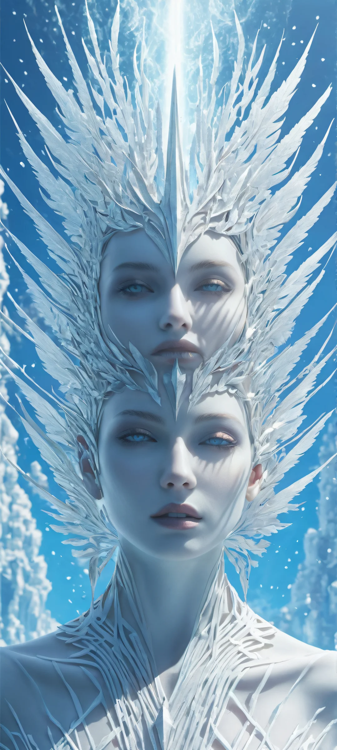 Ethereal Abyss 2K Mobile Backgroundperfekt optimiert für iPhone/Android-Startbildschirme A breathtaking portrait artwork featuring a serene landscape with intricate micro-details and ethereal lighting, perfectly optimized for iPhone/Android home screens.