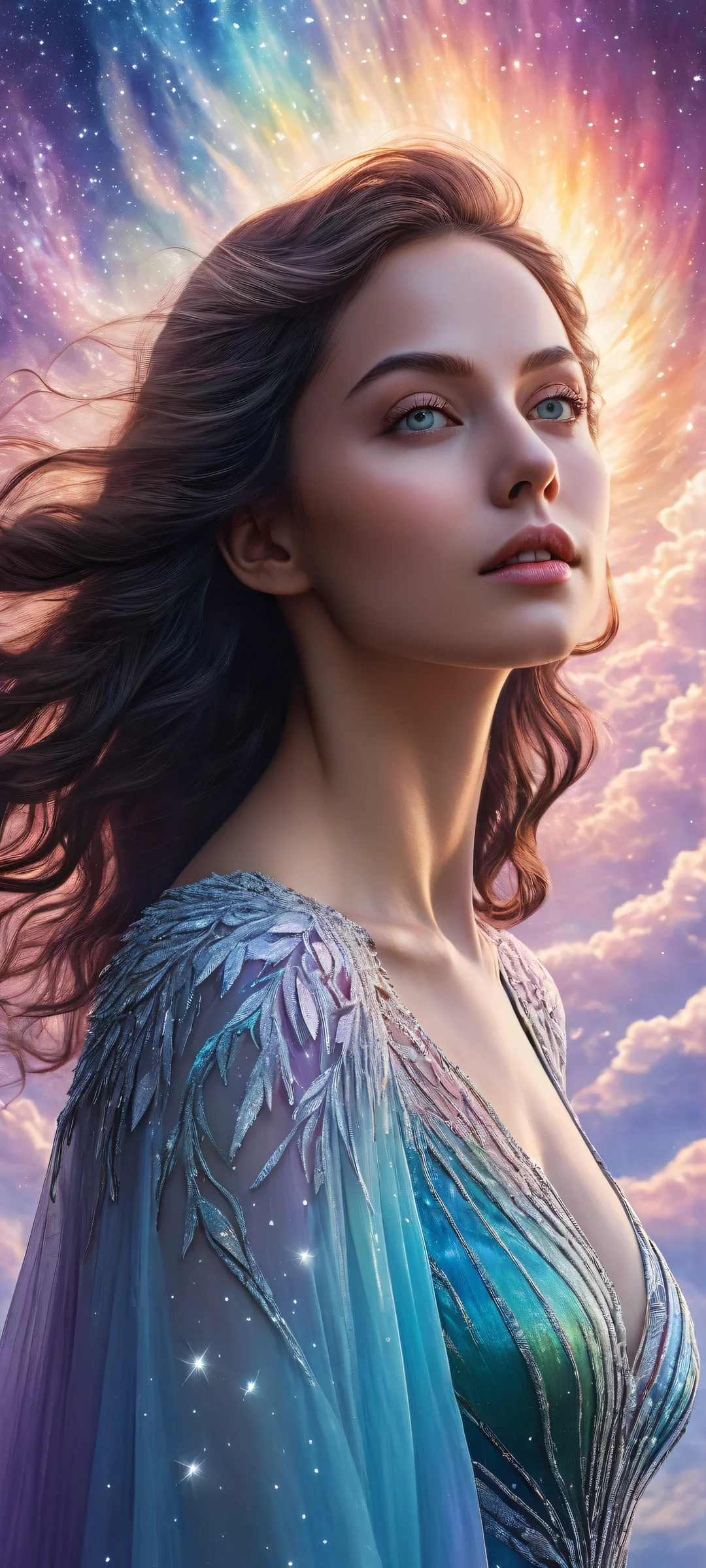 Aurora artwork on iPhone and Android home screens - iPhone用に完全に最適化, サムスンギャラクシー, and Android devices.