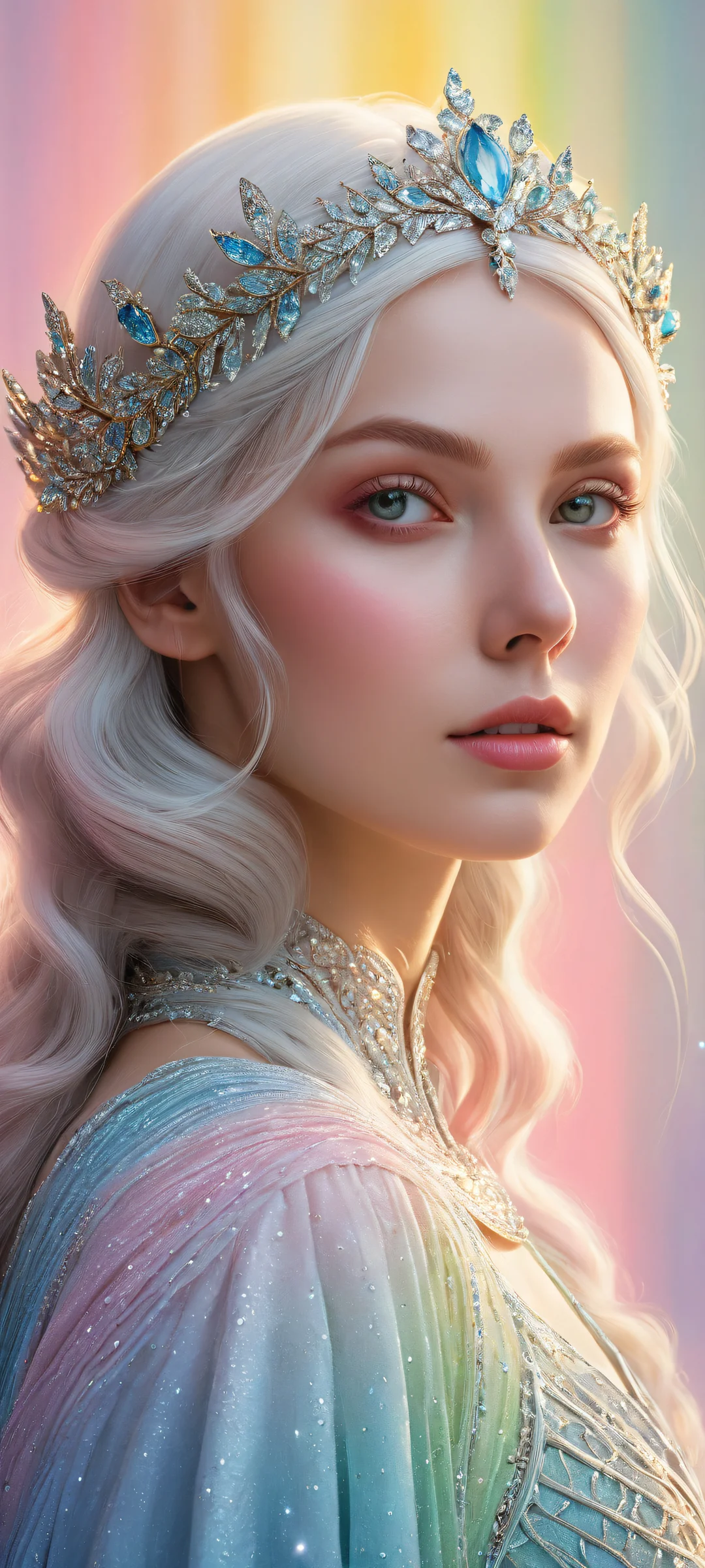 Aurora portrait on a pure void background for iPhone/Android, perfect for home screens with stunning visual impact and calming blue hues.