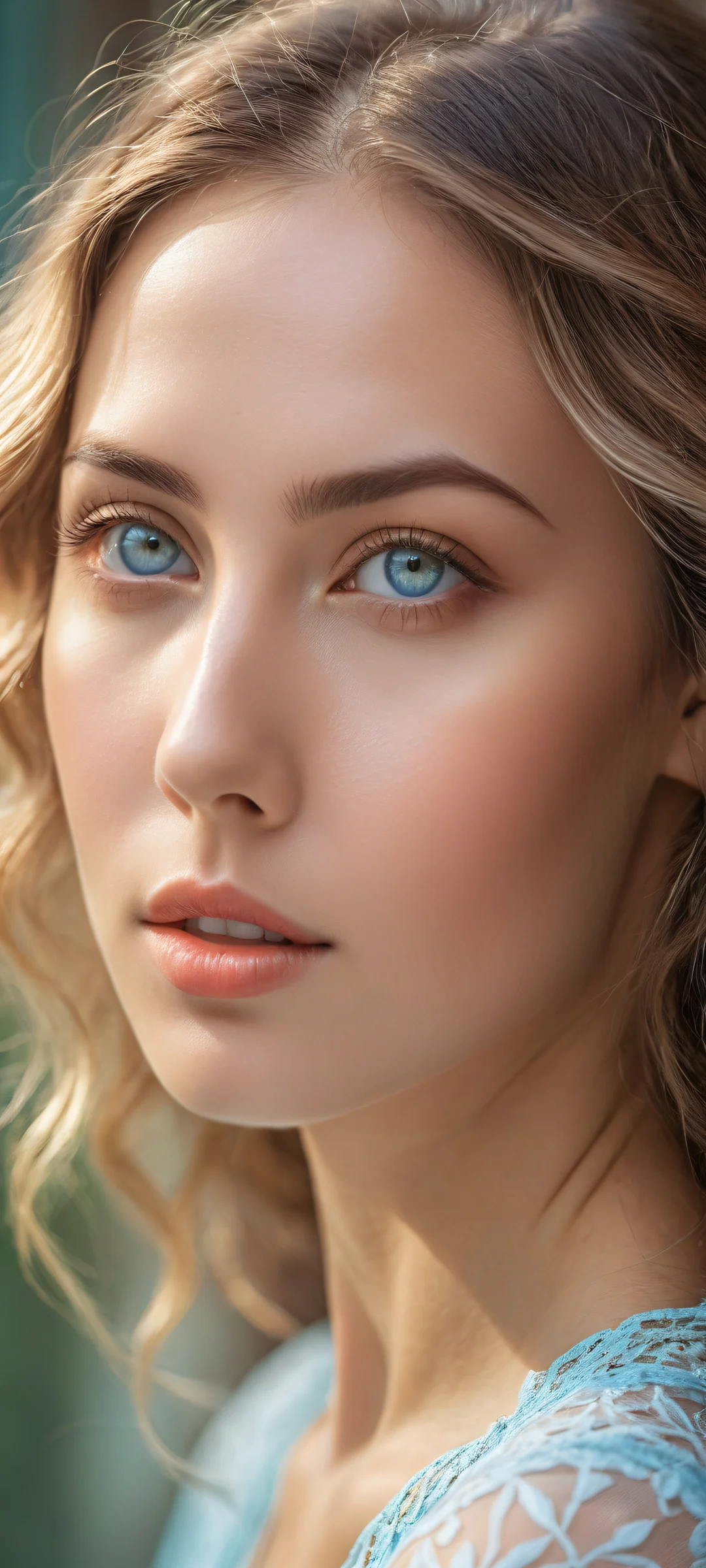 Stunning female portrait on iPhone/Android with award-winning digital art and cinematic visuals