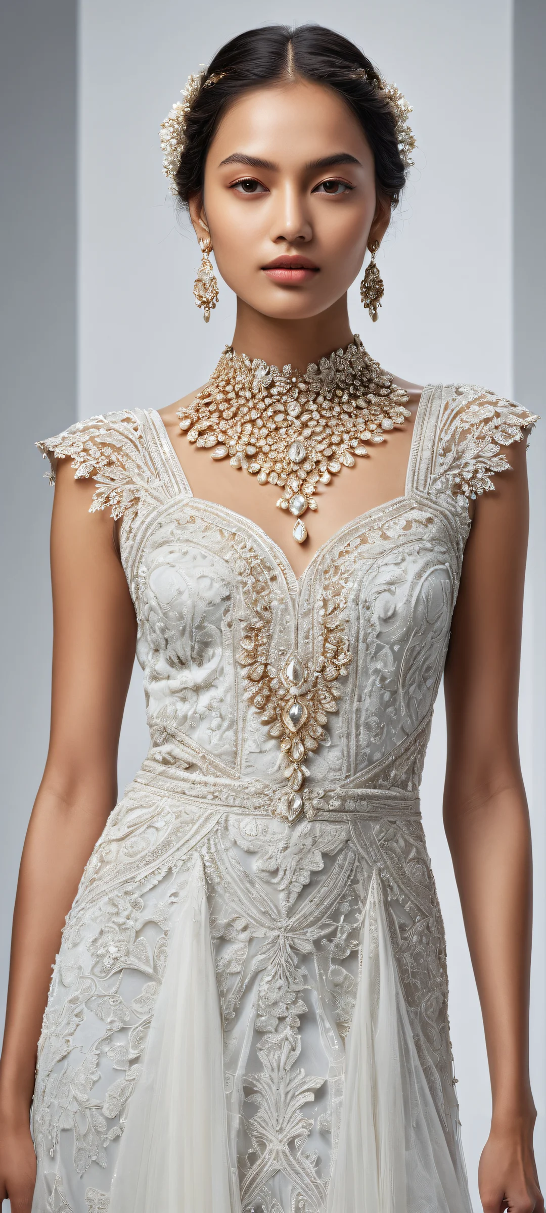 Stunning portrait of a young woman on iPhone/Android - Award-winning digital art with radiant brilliance and ethereal lighting.