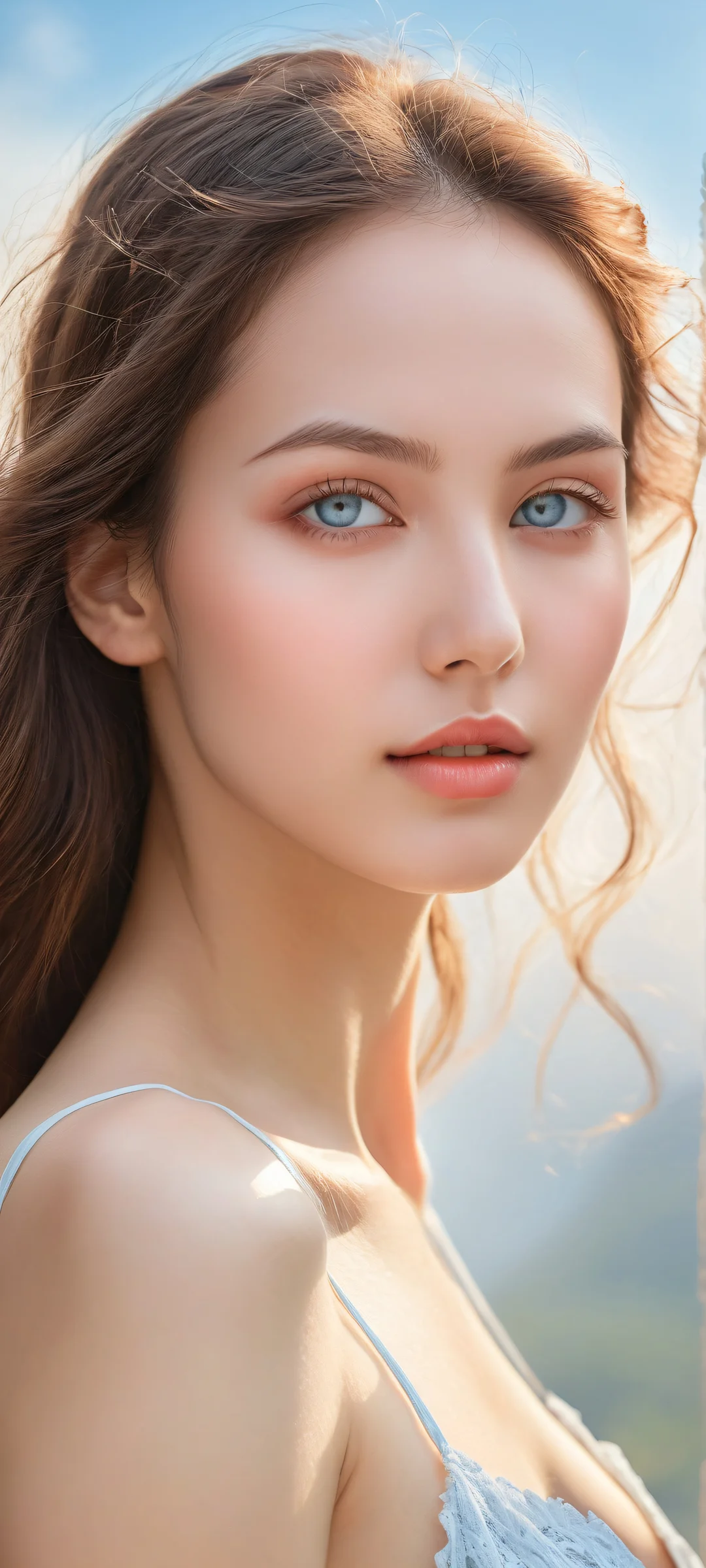 Stunning 1girl portrait with intricate details on iPhone/Android mobile wallpapers
