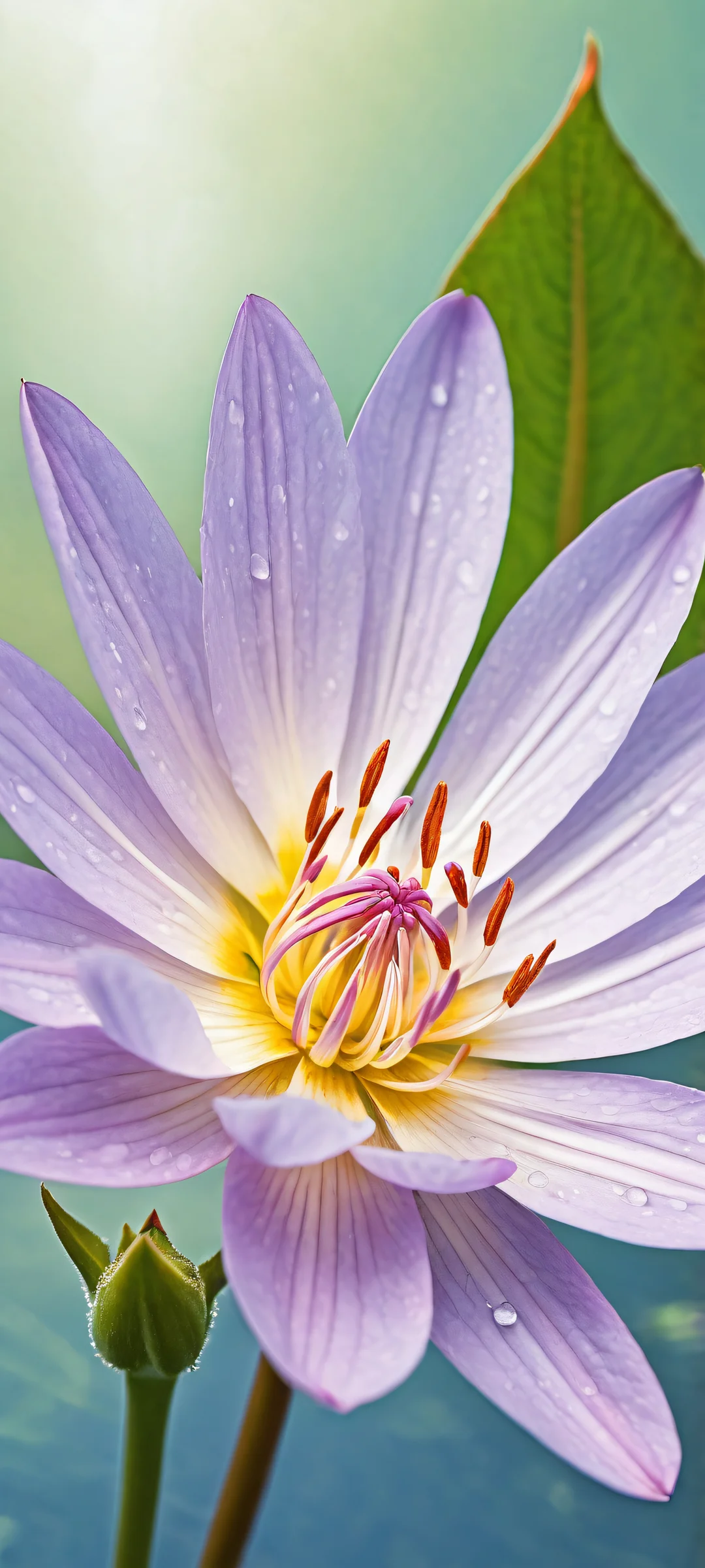 Ethereal Bloom QHD Phone Background A delicate flower's gentle dance on iPhone/Android home screens