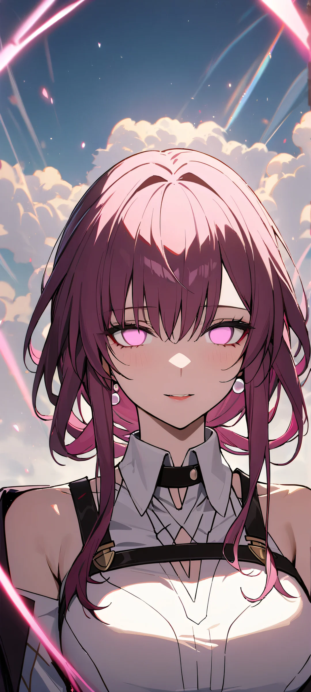 A stunning solo portrait of a girl from Honkai: Star Rail, looking directly at the viewer on an iPhone or Android home screen.