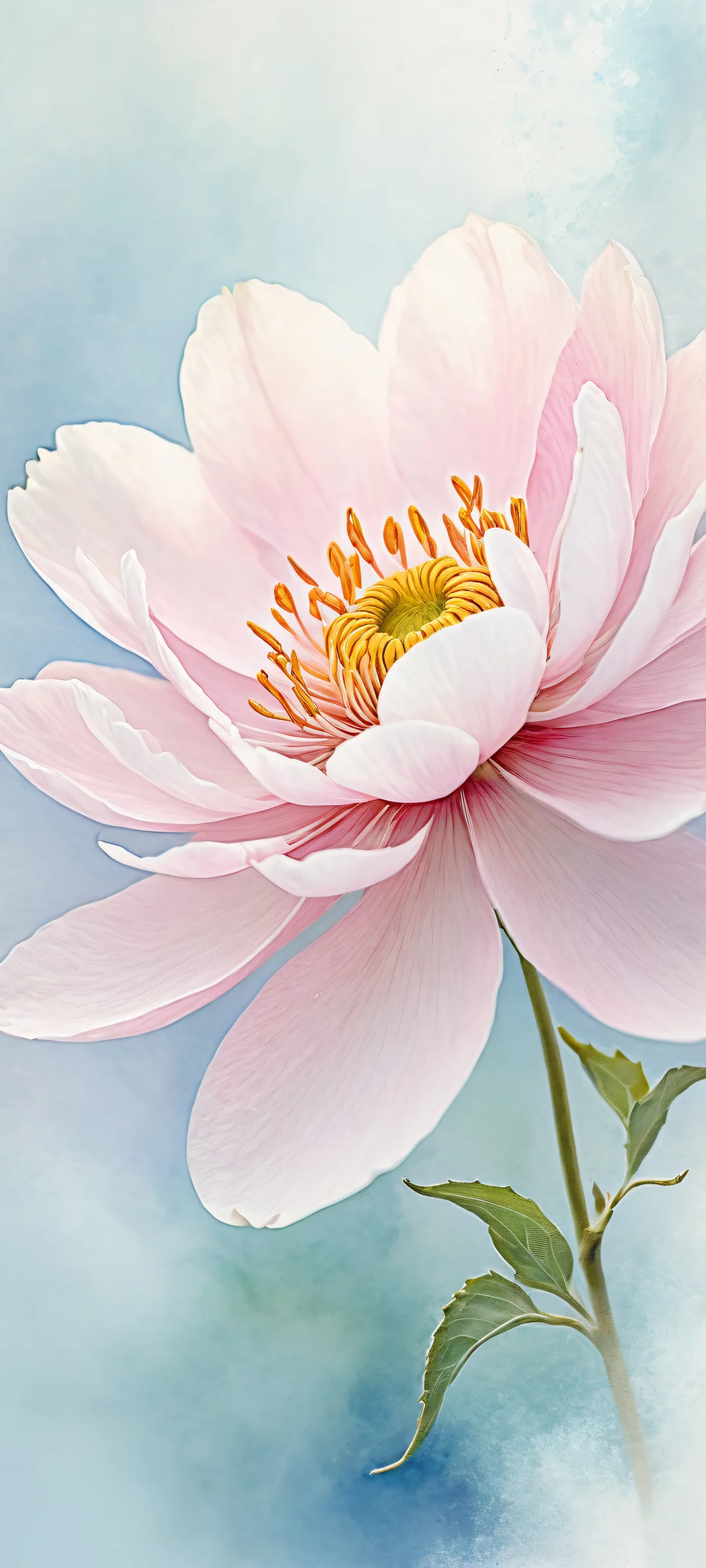 Delicate petals on a serene background, perfect for iPhone/Android home screens.