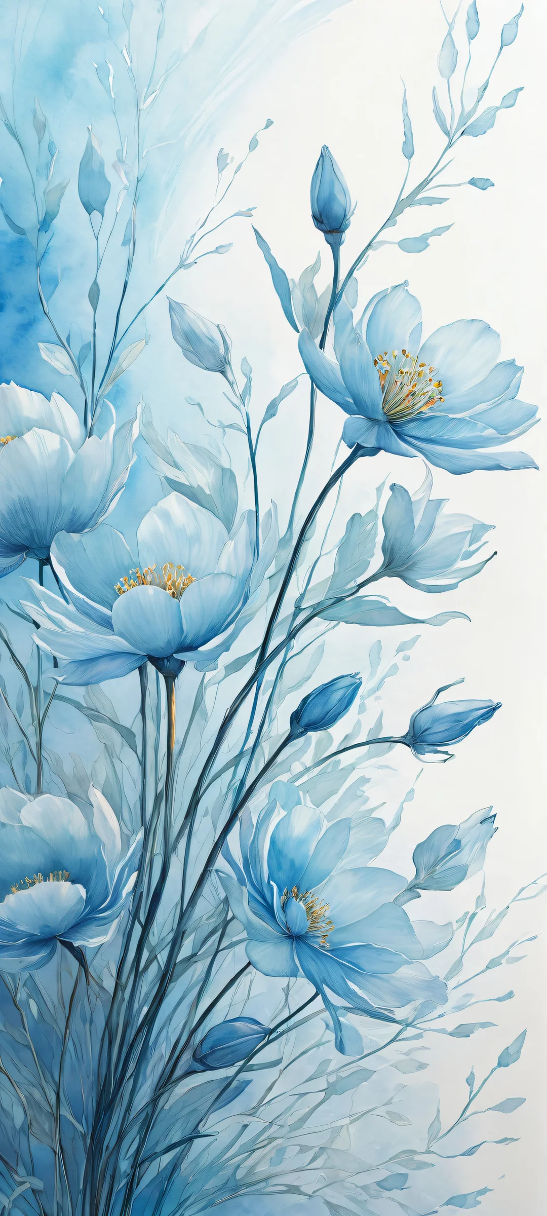 A breathtaking portrait artwork of Ethereal Blooms for iPhone/Android wallpapers, with intricate micro-details and radiant colors.