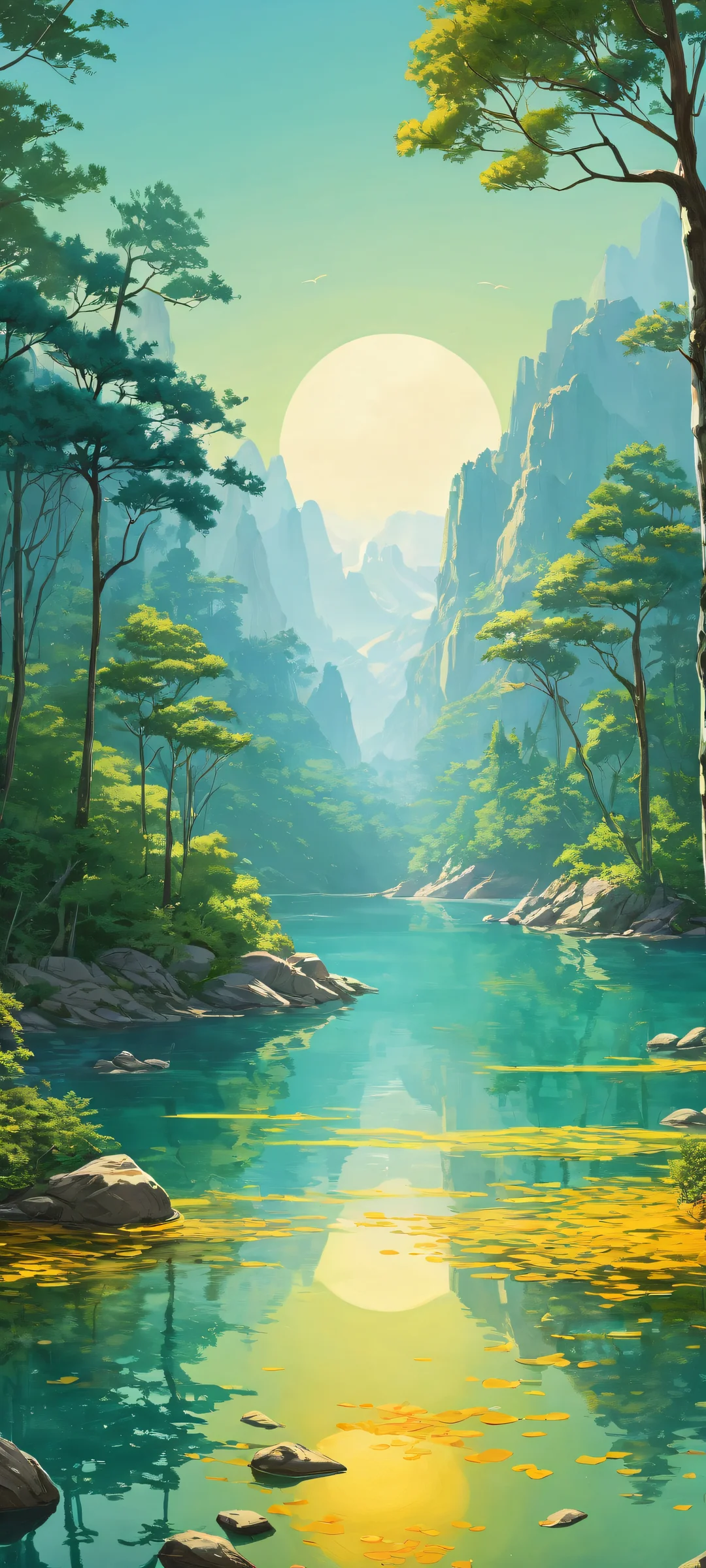 Stunning iPhone/Android wallpaper featuring intricate botanical illustrations, perfectly clean top half for UI, and immersive atmosphere.