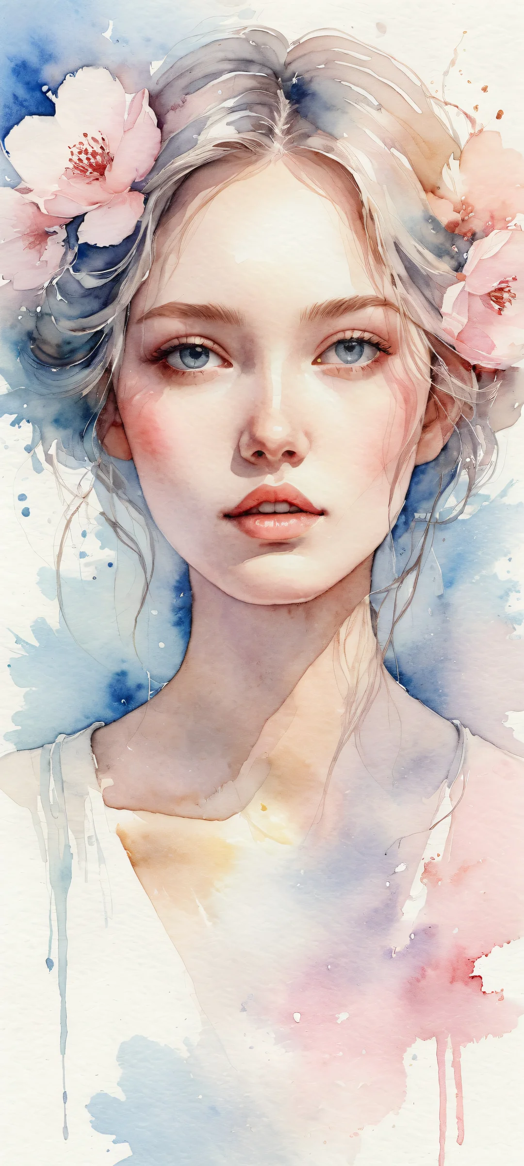 iPhone and Android users will love this beautiful digital artwork featuring delicate brushstrokes and intricate micro-details, perfect for customizing their mobile home screens.