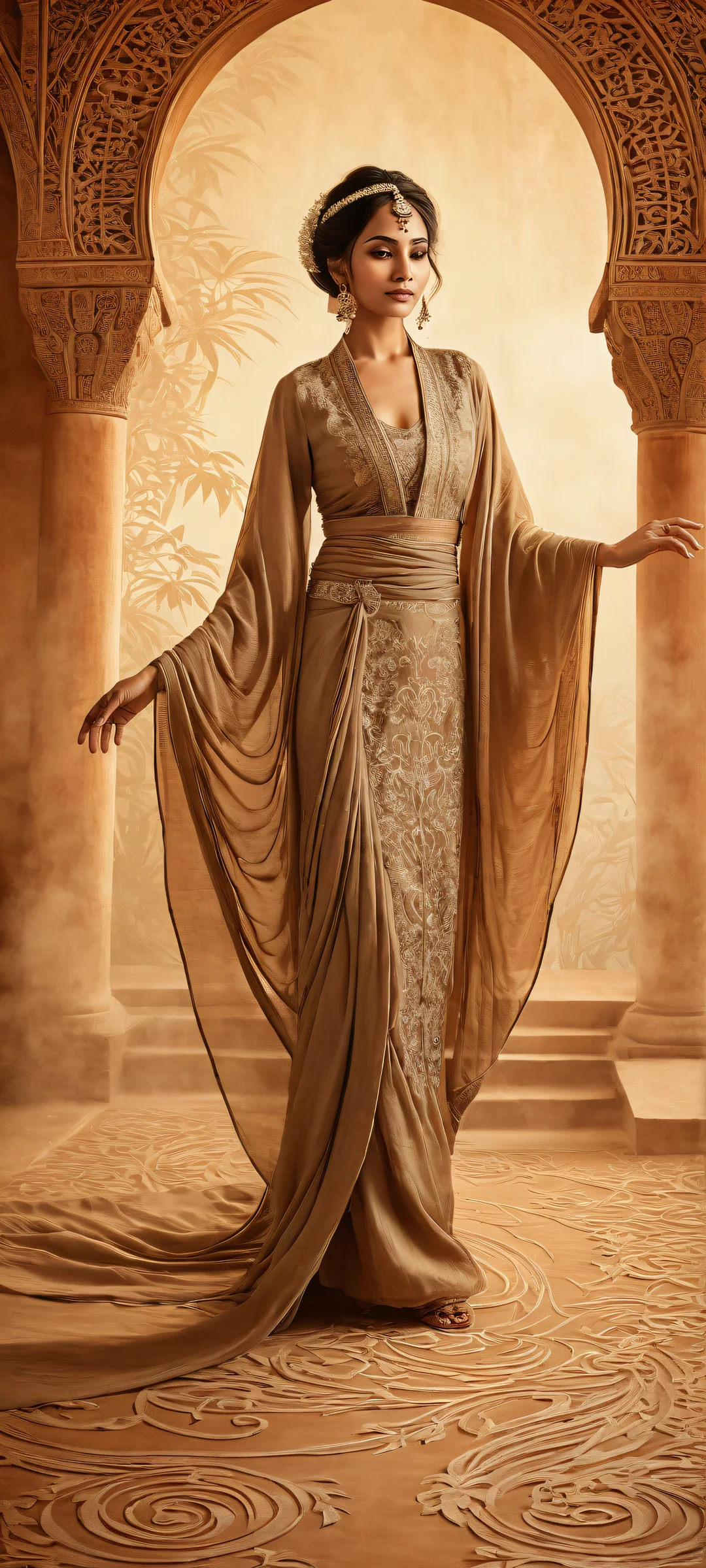 Intricate calligraphy on a pure void background, perfectly optimized for iPhone and Android home screens.