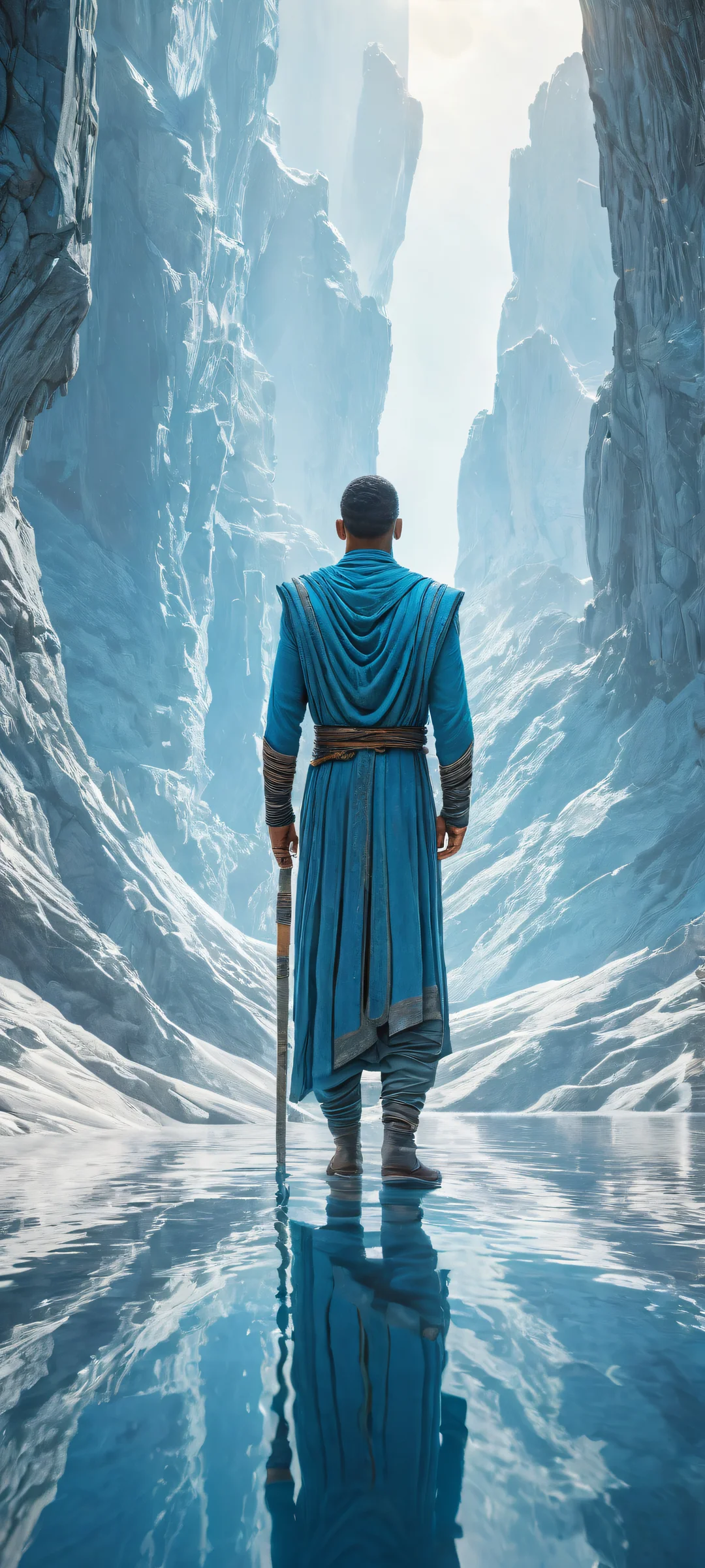 Breathtaking portrait of Edelgar Rivera against a stunning planetary scene, perfect for iPhone and Android home screens.