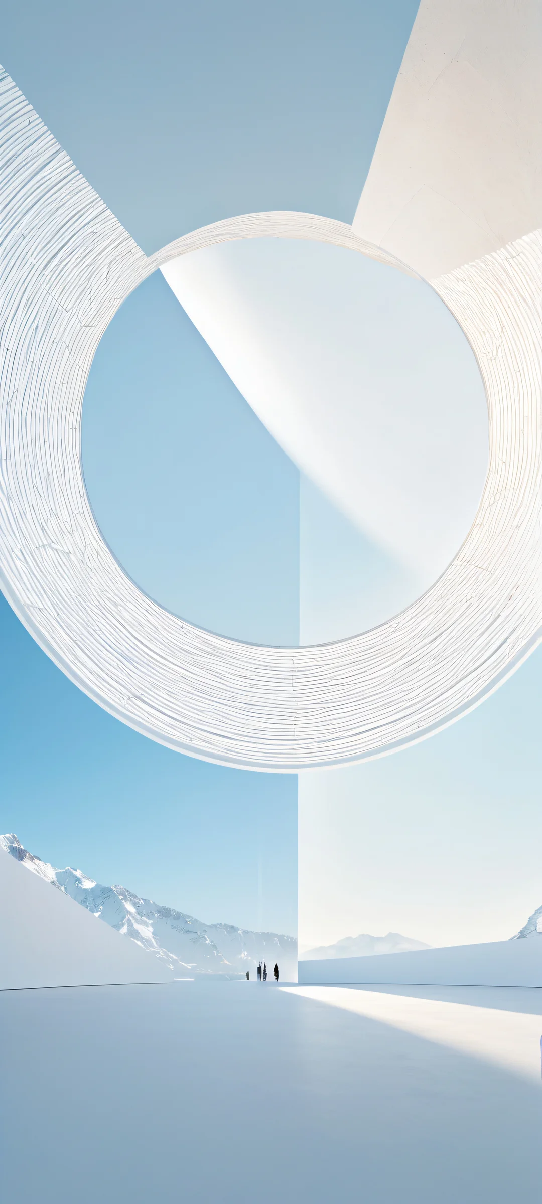 iPhone/Android compatible digital art featuring a stunning vertical portrait of a circle with intricate details, against a subtle hexagon patterned background. Perfect for customizing your home screen.