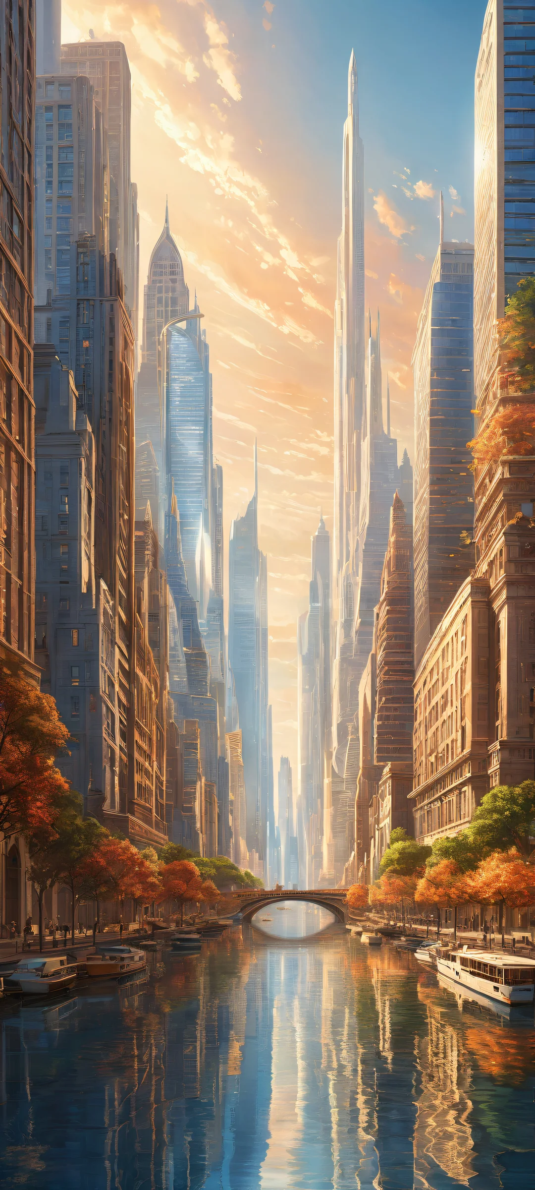 A breathtaking portrait of Ethereal Cities for iPhone and Android home screens, with intricate micro-details and ethereal lighting.