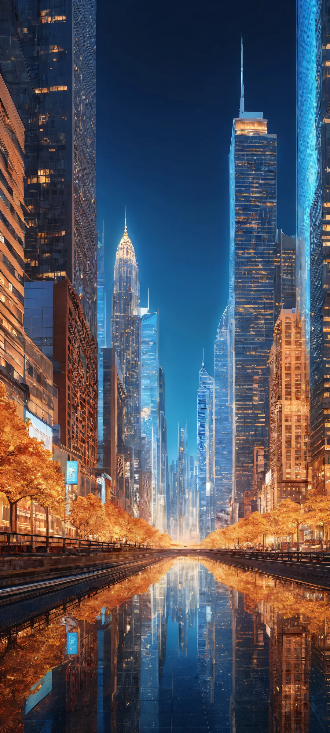 Ethereal Cityscape iPhone & Android Wallpaper Award-winning digital artwork of a cityscape on an iPhone/Android phone or tablet