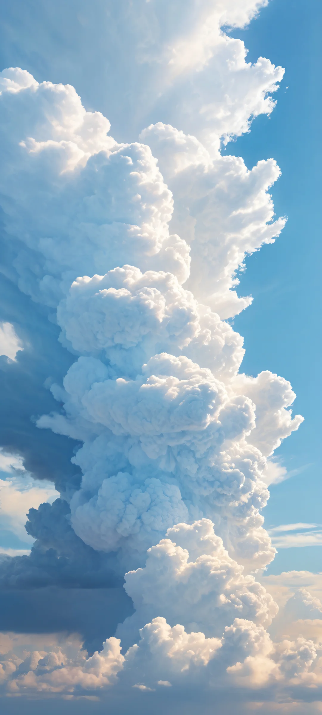 A serene outdoor scene featuring a majestic cloud formation on iPhone and Android devices.