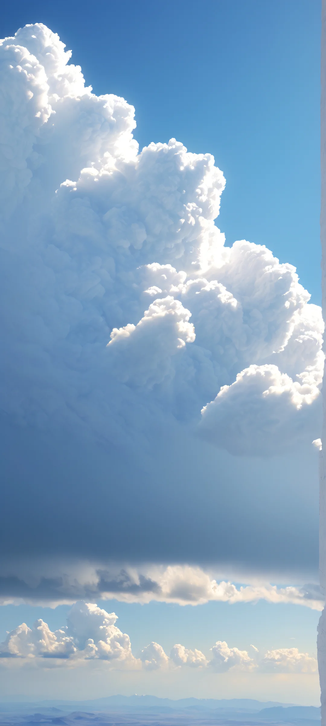A breathtaking vertical portrait of clouds on a perfectly clean background for your iPhone/Android home screen.