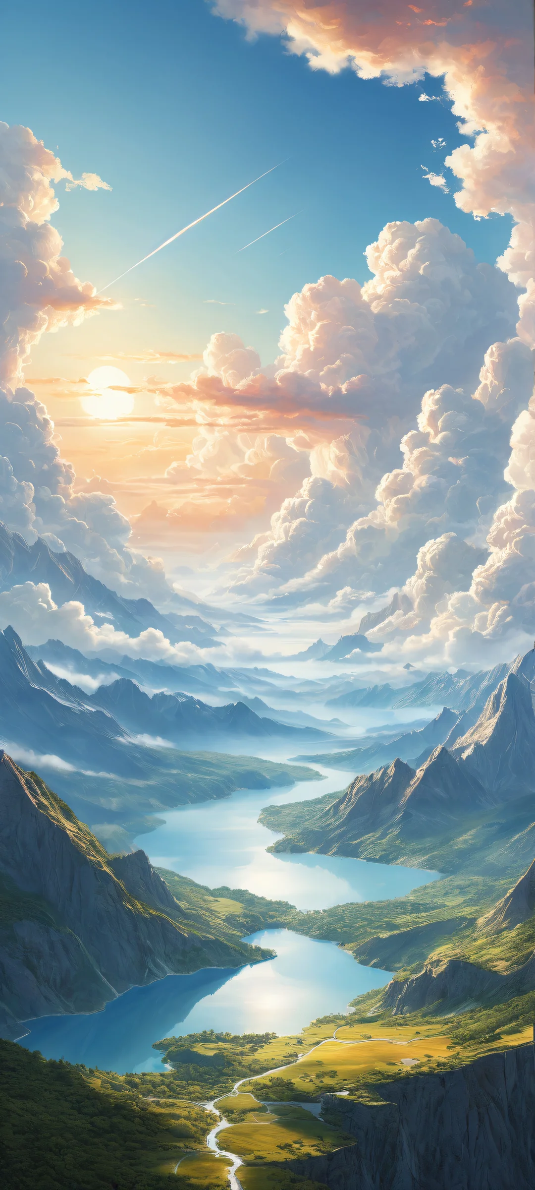 Breathtaking vertical portrait artwork of cloudscapes on iPhone/Android devices. ホーム画面に完全に最適化.