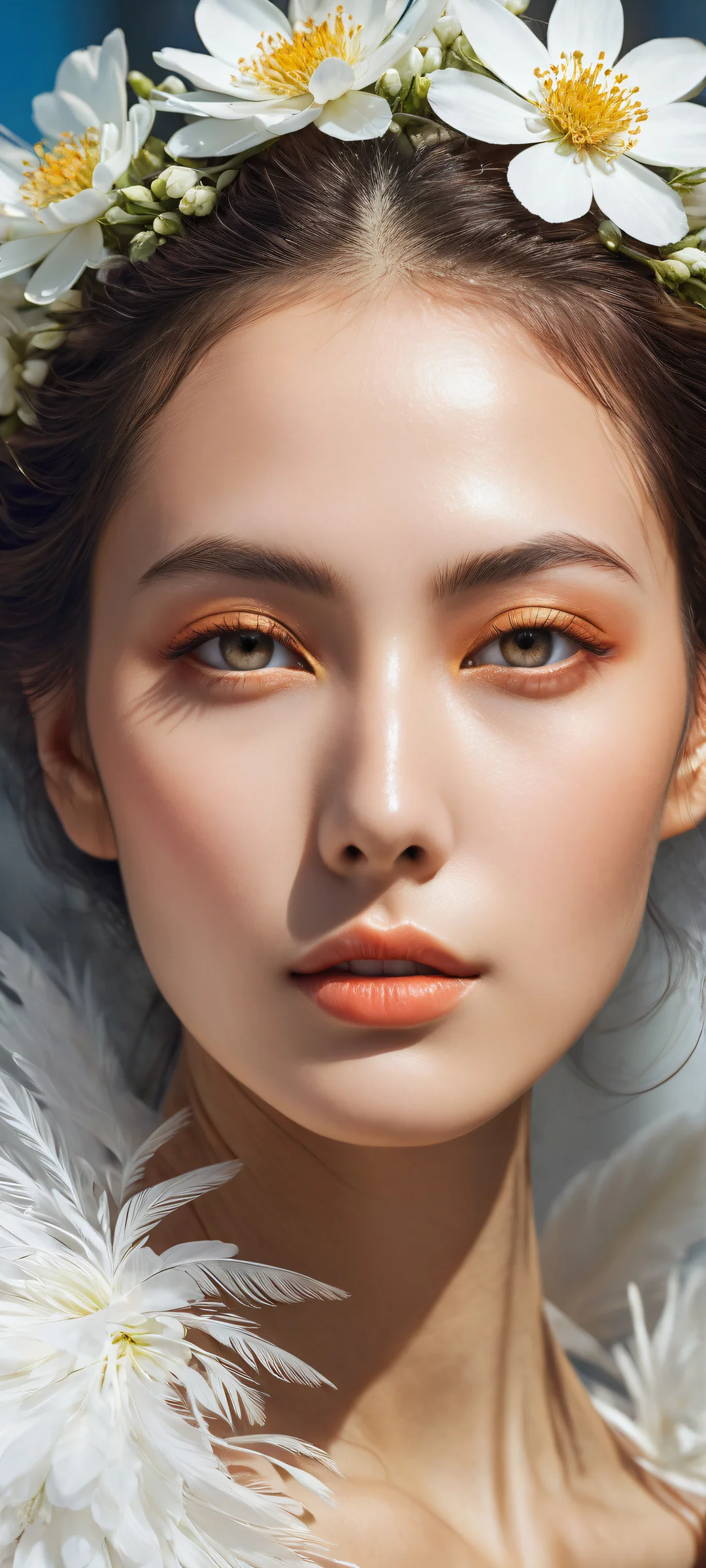 A stunning portrait of Columbina on iPhone/Android featuring exquisite details and ray-traced reflections.
