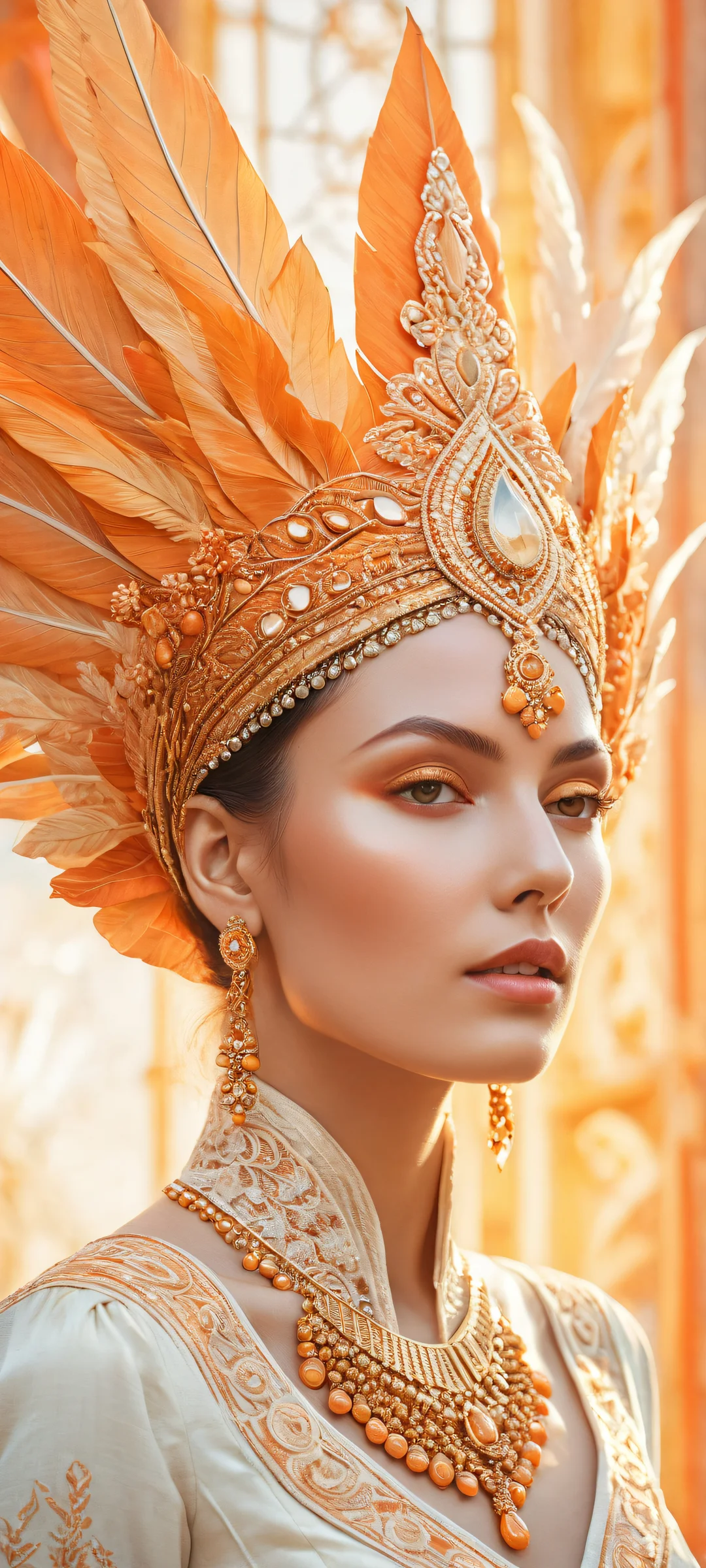 A stylized cornucopia artwork for iPhone and Android mobile devices, featuring intricate details and a whimsical landscape.