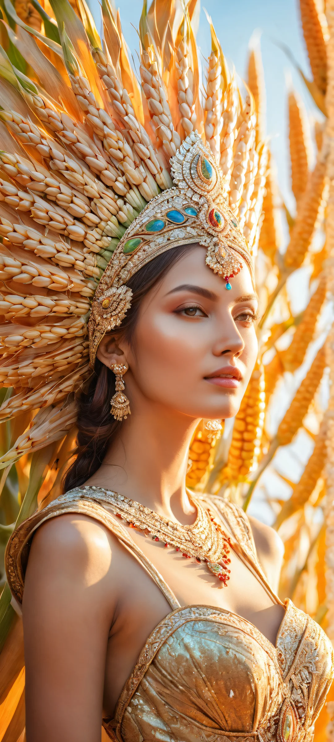 Delicate cornucopias on a pristine background, perfectly optimized for iPhone and Android home screens.