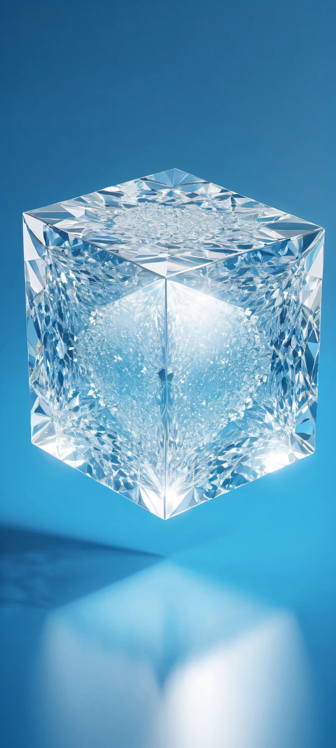 Breathtaking vertical portrait of a cube with insane micro-details on iPhone/Android
