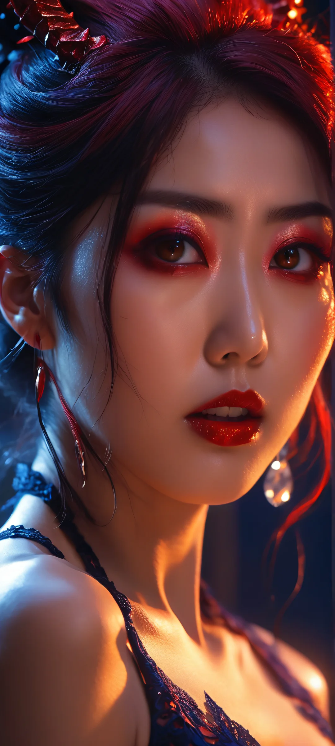 Ethereal Demon Lord Portrait iPhone & Fond d'écran Android A breathtaking portrait of an Ethereal Demon Lord for your iPhone or Android home screen. Perfectly optimized for a stunning visual impact.