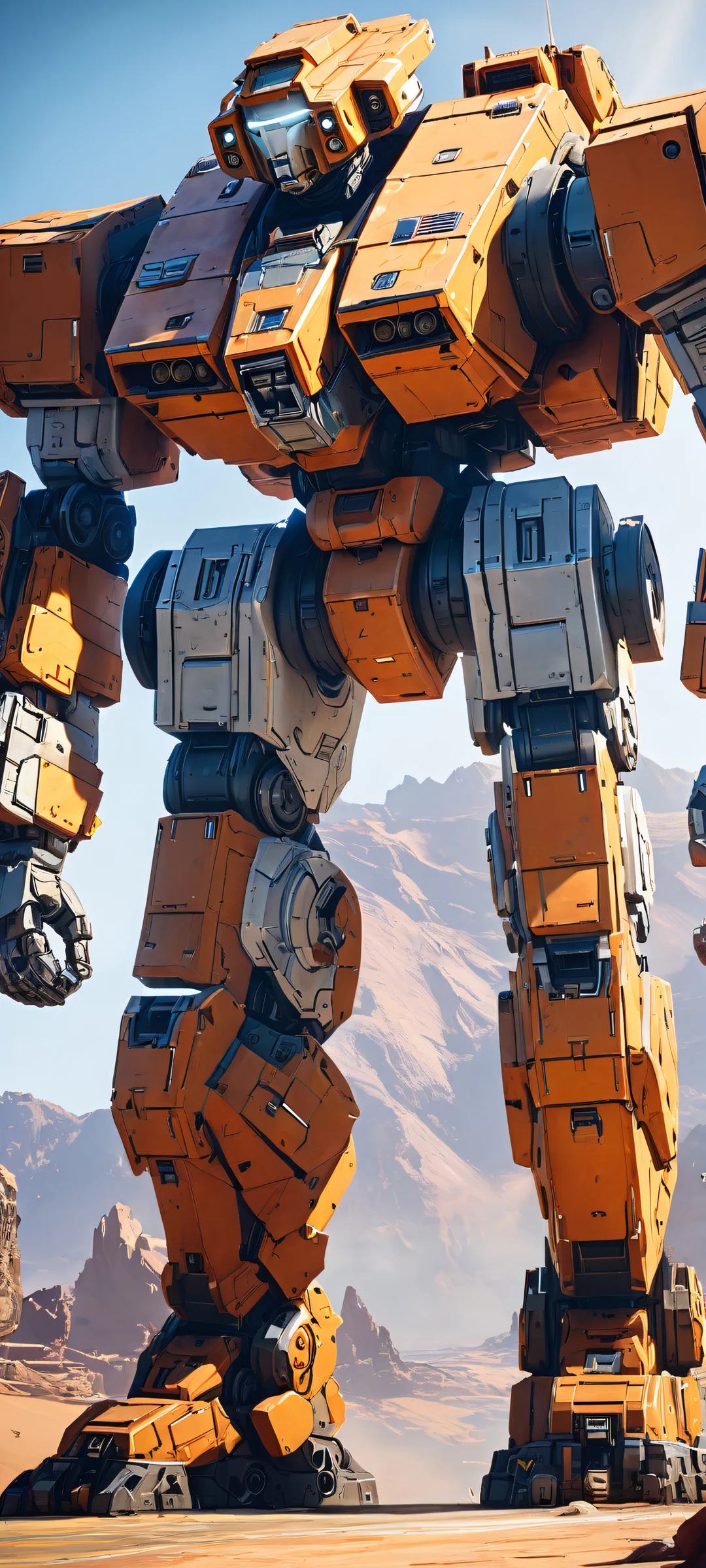 A stunning digital art piece of Hunchback from Battletech, perfekt optimiert für iPhone/Android-Startbildschirme. This breathtaking artwork features intricate micro-details and extreme depth of field.